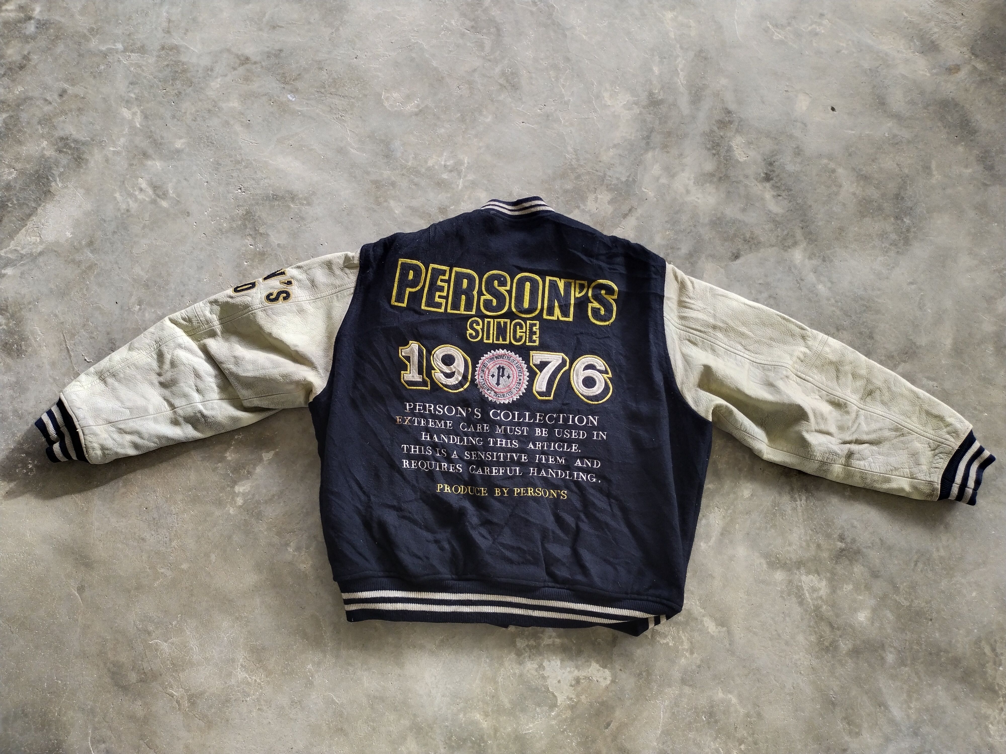PERSON'S Vintage 70s Varsity PERSON'S Wool/Leather Jacket Size US L / EU 52-54 / 3 - 9 Thumbnail