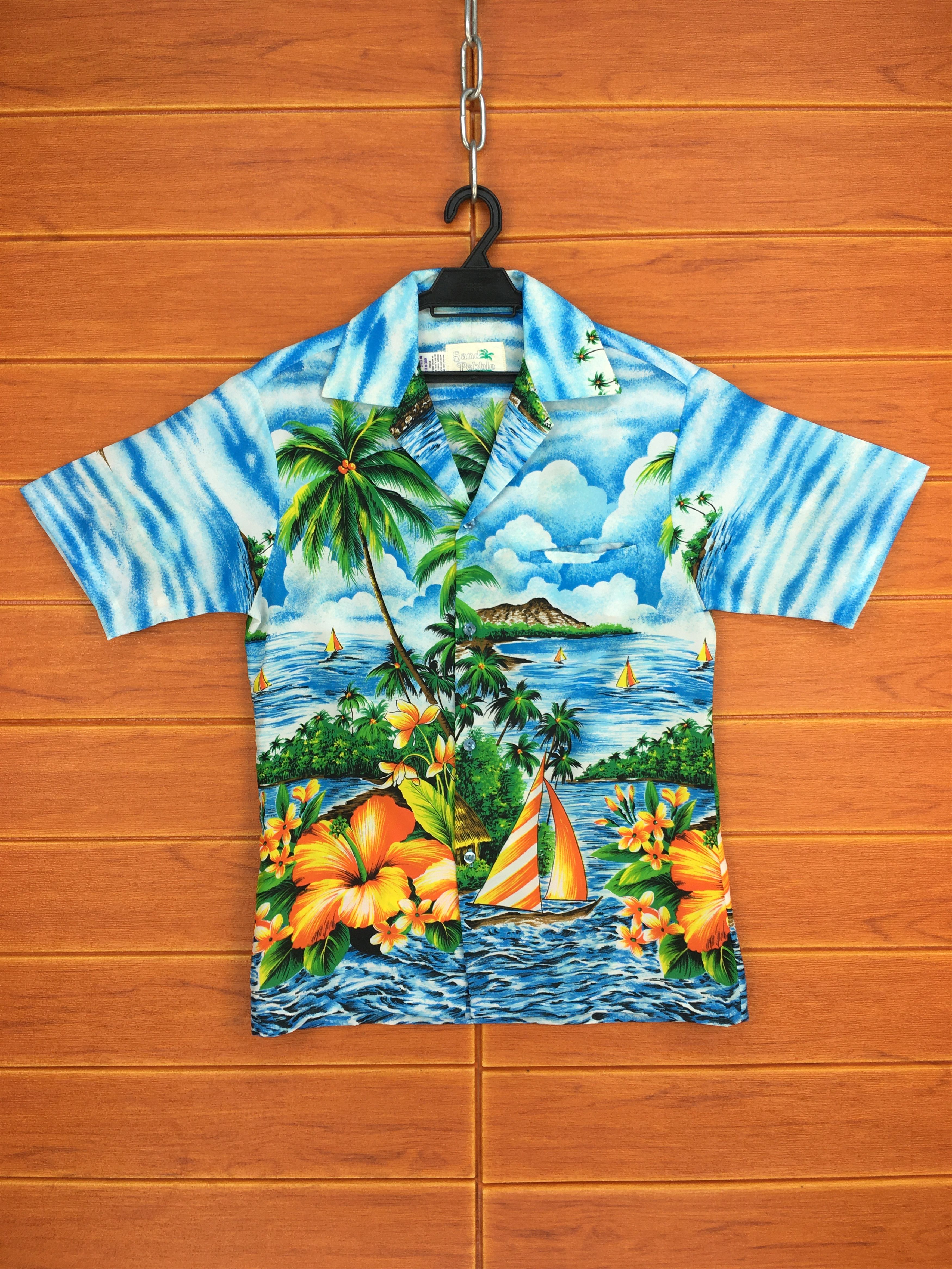 Vintage Vintage 60s SAN PEBBLE Of Hawaii Hawaiian Shirt Size US S / EU 44-46 / 1 - 2 Thumbnail