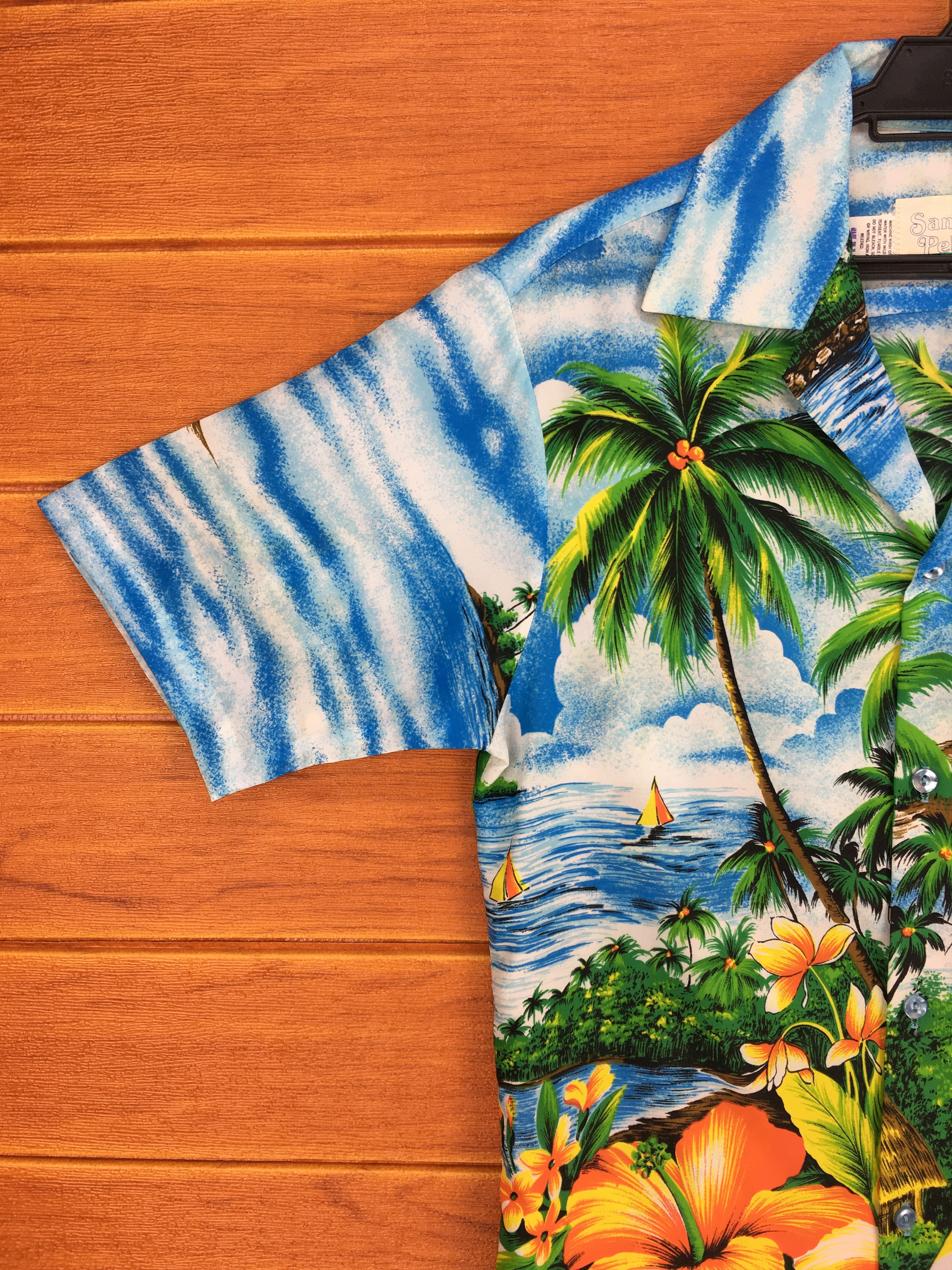 Vintage Vintage 60s SAN PEBBLE Of Hawaii Hawaiian Shirt Size US S / EU 44-46 / 1 - 3 Thumbnail
