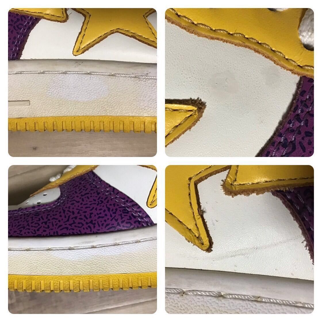 Bape 🔥Lakers color🔥 Leather BAPE STA sneakers a bathing ape shoes Size US 8 / EU 41 - 9 Thumbnail