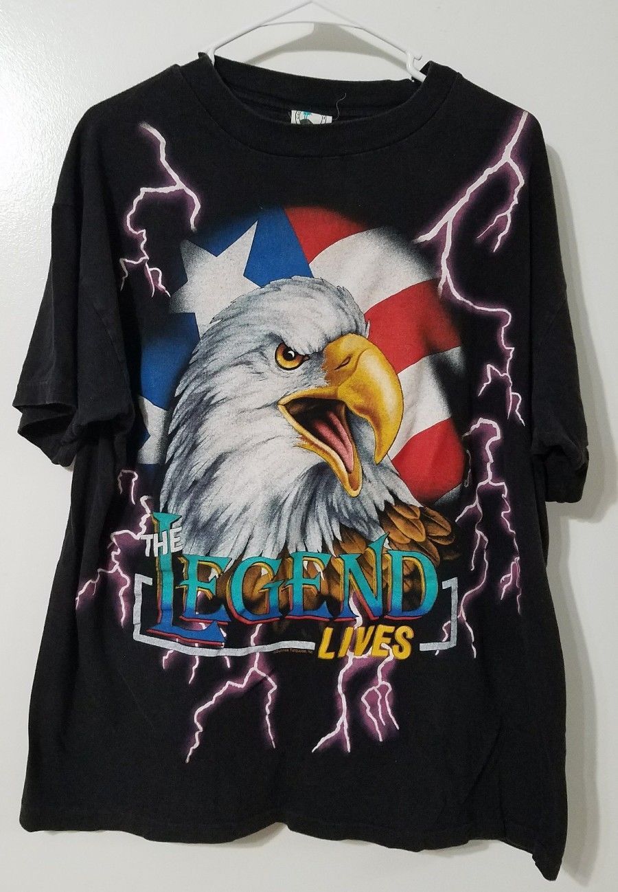 Vintage Legend Lives American Thunder Tee Size US XL / EU 56 / 4 - 2 Thumbnail