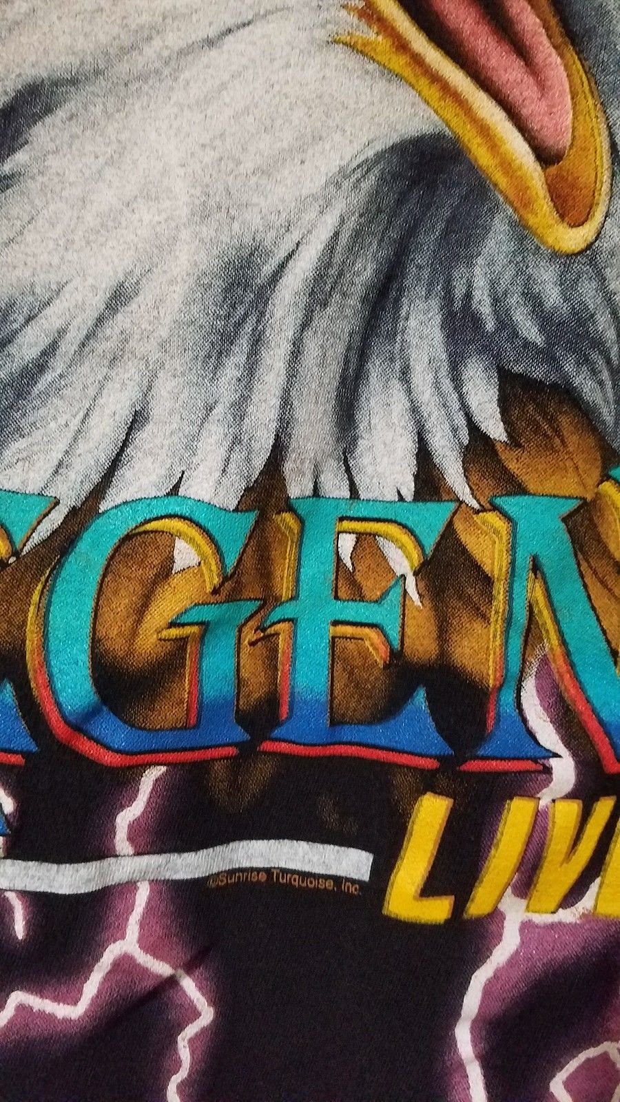 Vintage Legend Lives American Thunder Tee Size US XL / EU 56 / 4 - 4 Thumbnail