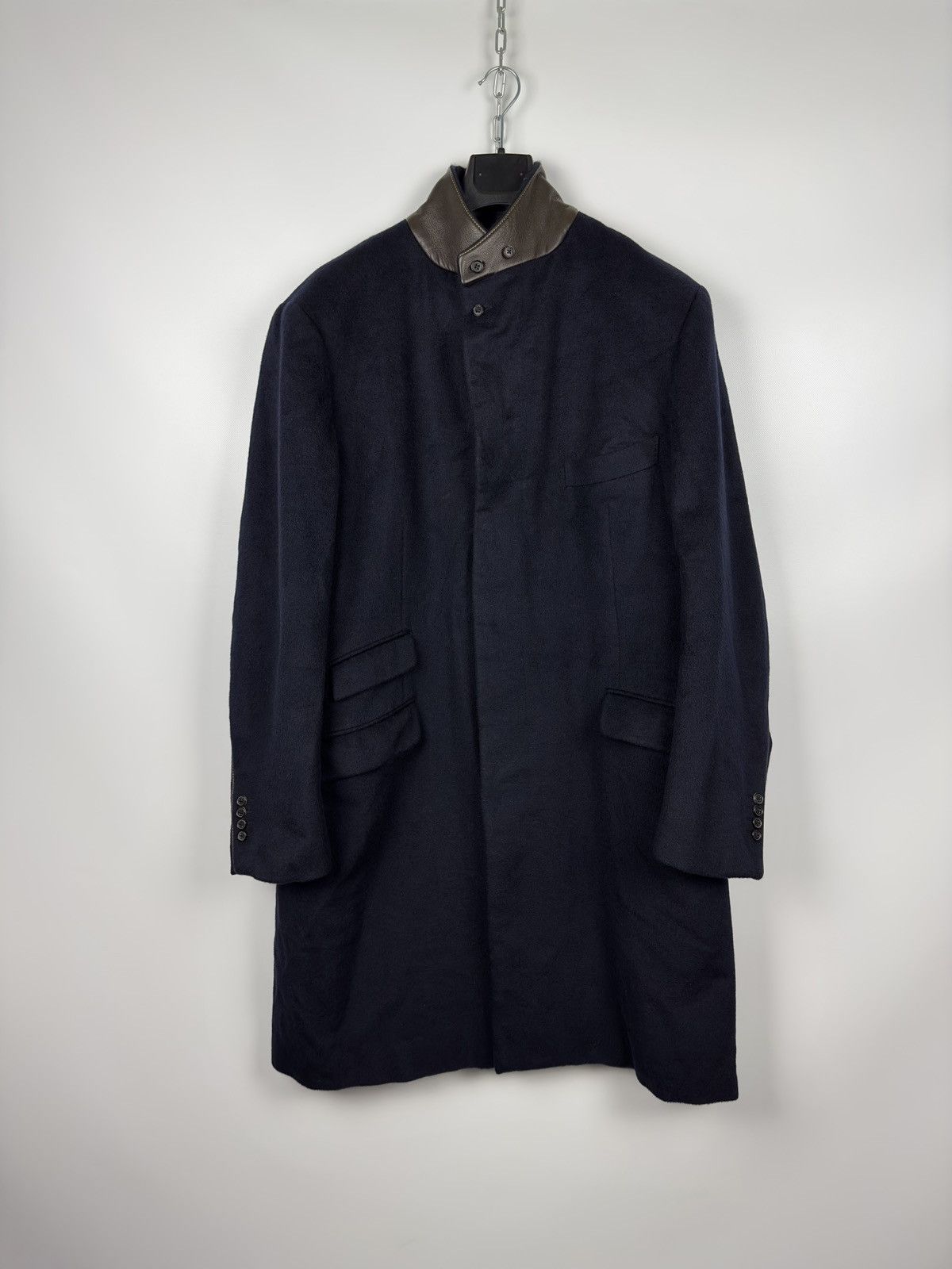 image of Hermes Cashmere Chester Coat in Navy, Men's (Size 2XL)