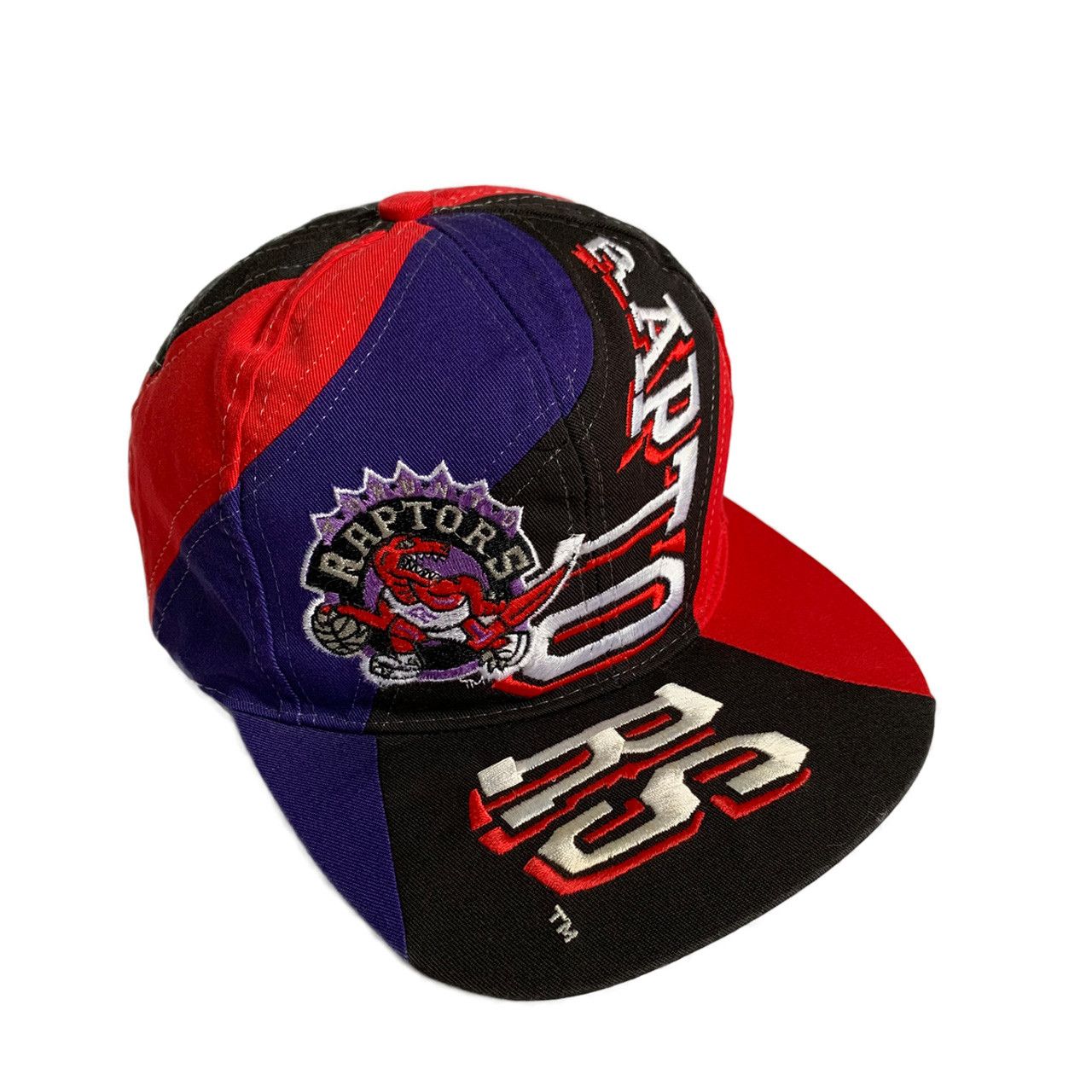 image of VTG Nba Toronto Raptors 90's All Over Multi Snapback Hat, Men's