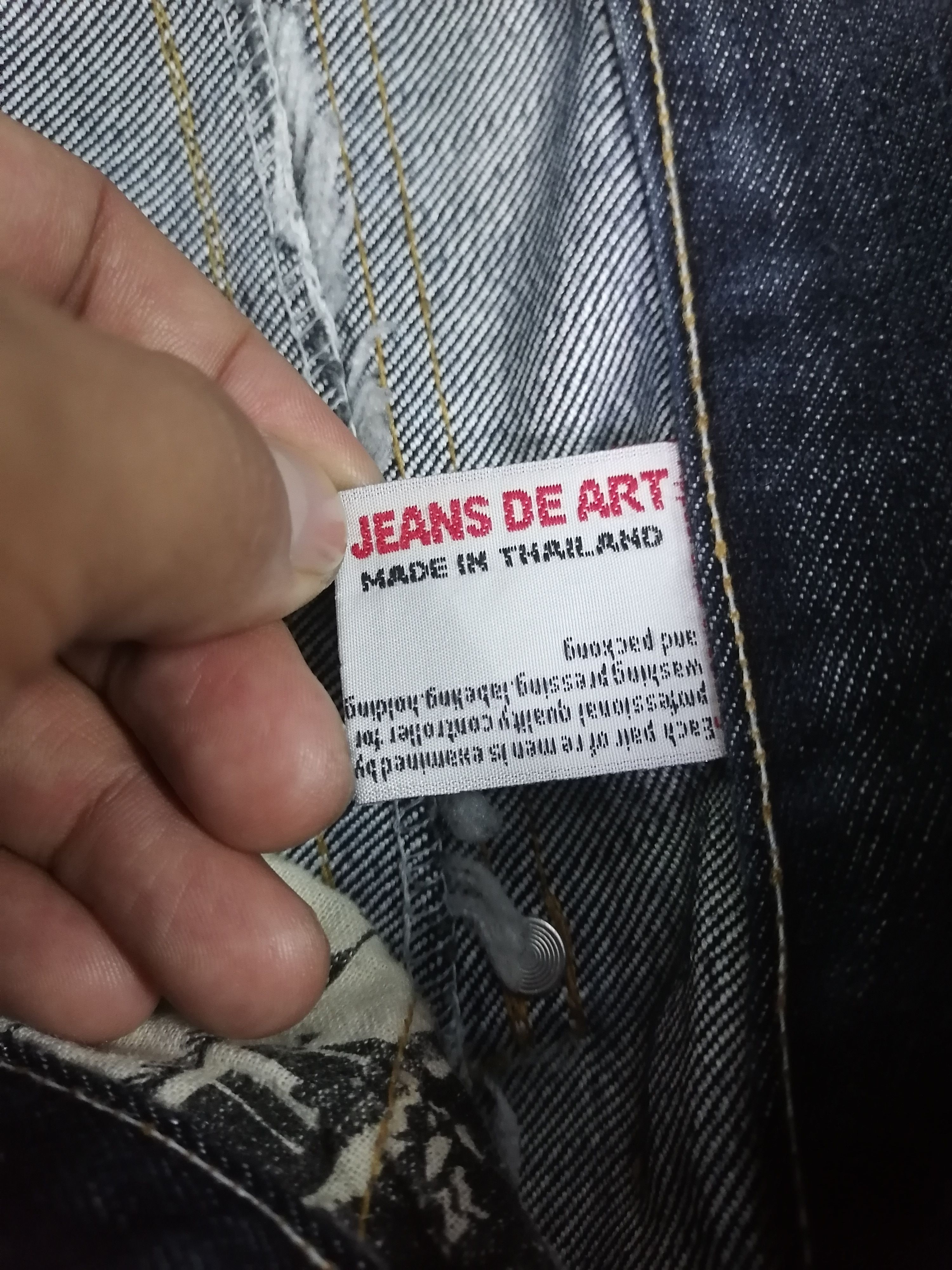 Japanese Brand RARE🔥Jeans De Art Tactical Bondage Distressed Denim Pants⚡ Size US 32 / EU 48 - 12 Thumbnail