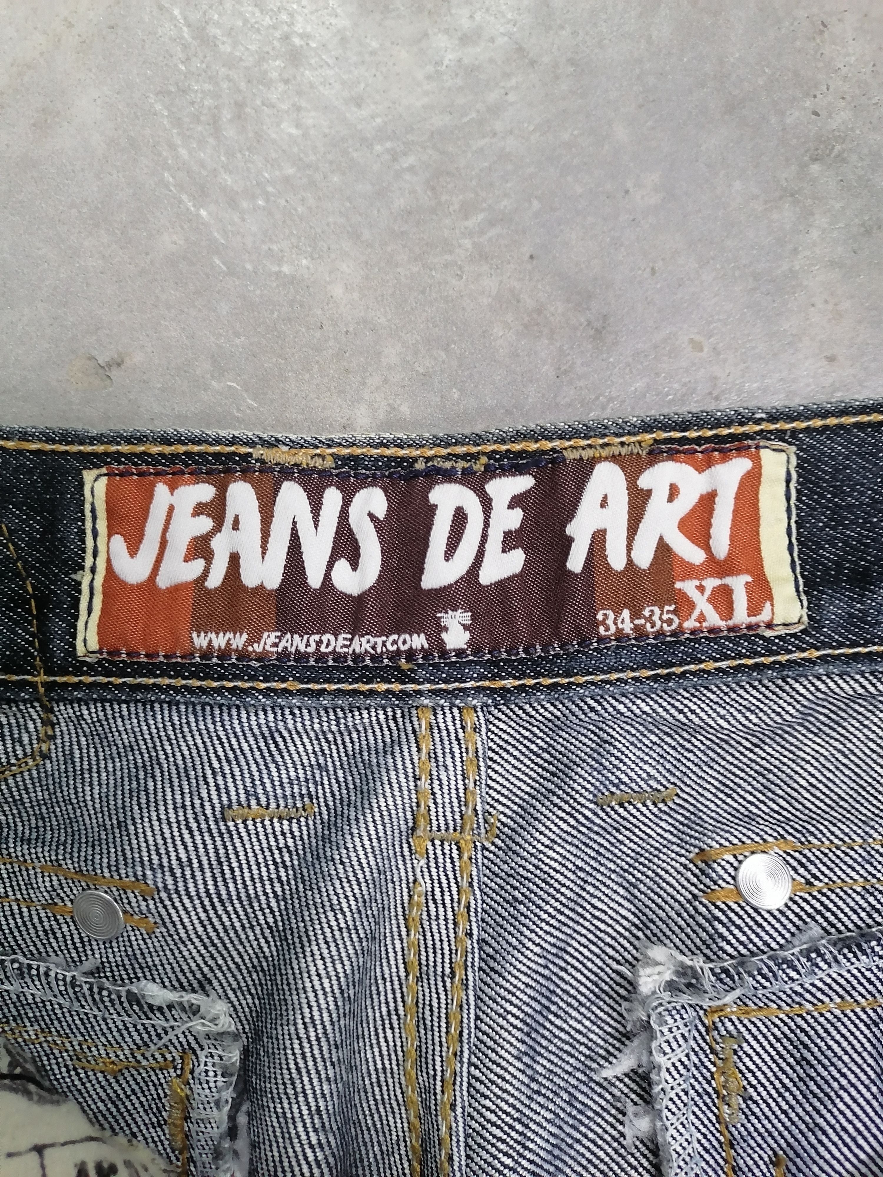Japanese Brand RARE🔥Jeans De Art Tactical Bondage Distressed Denim Pants⚡ Size US 32 / EU 48 - 10 Thumbnail