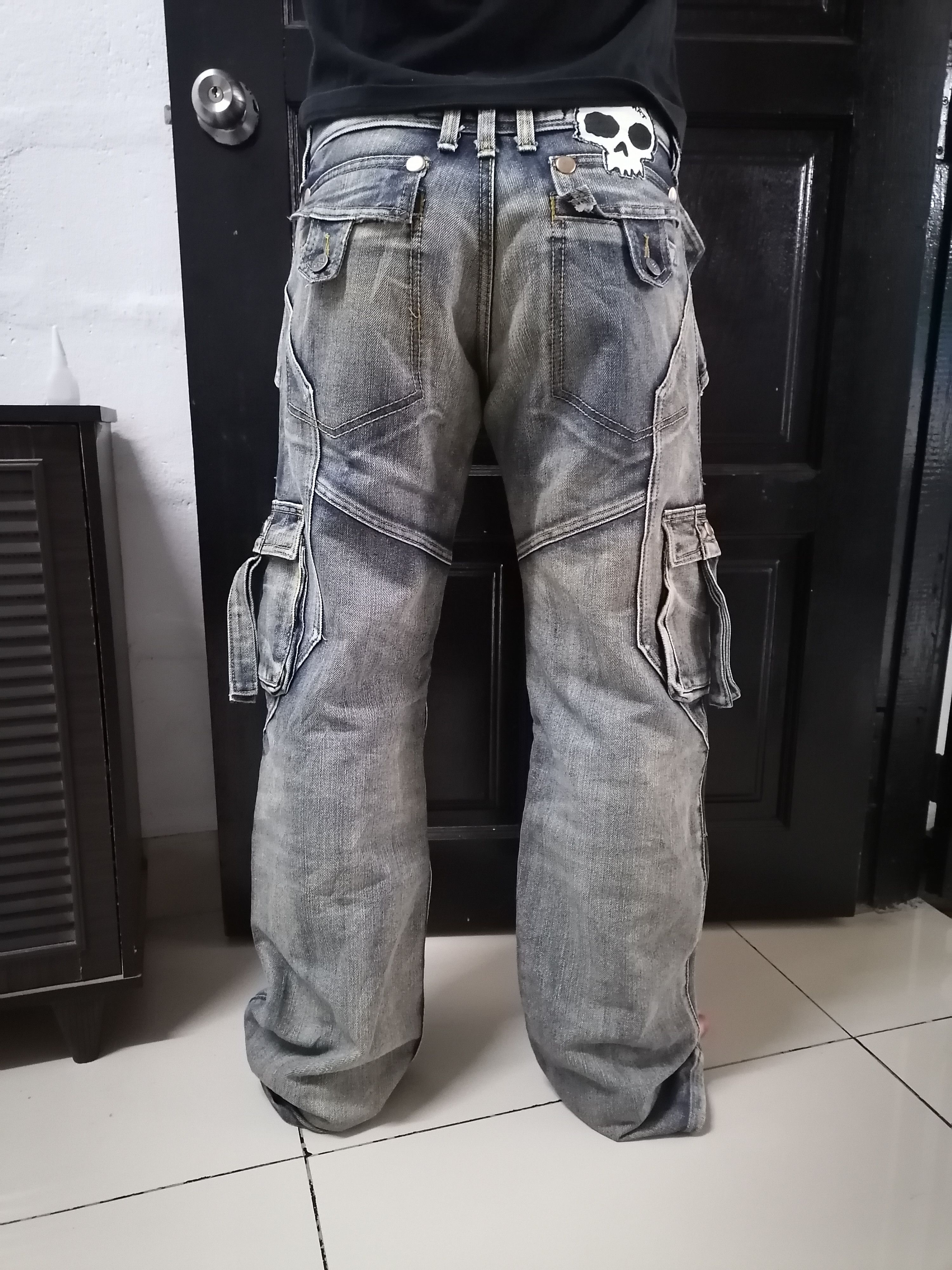 Japanese Brand RARE🔥Jeans De Art Tactical Bondage Distressed Denim Pants⚡ Size US 32 / EU 48 - 14 Thumbnail