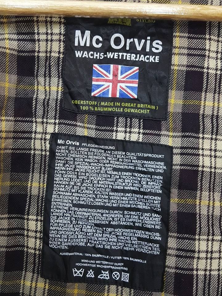 Vintage Mc Orvis Olive Army Corduroy Collar Waxed Jacket Size US L / EU 52-54 / 3 - 11 Thumbnail