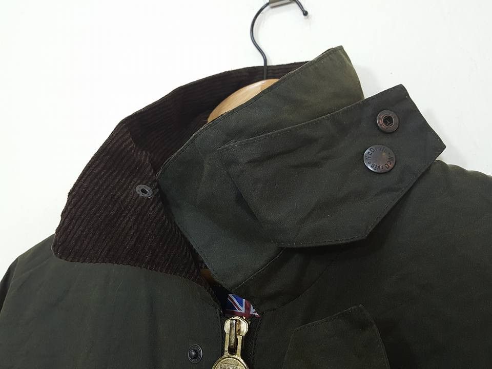 Vintage Mc Orvis Olive Army Corduroy Collar Waxed Jacket Size US L / EU 52-54 / 3 - 8 Thumbnail