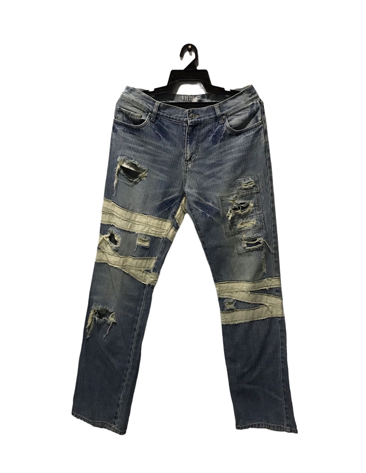 Japanese Brand THREE STONES THROW DENIM PANTS Size US 33 - 1 Thumbnail