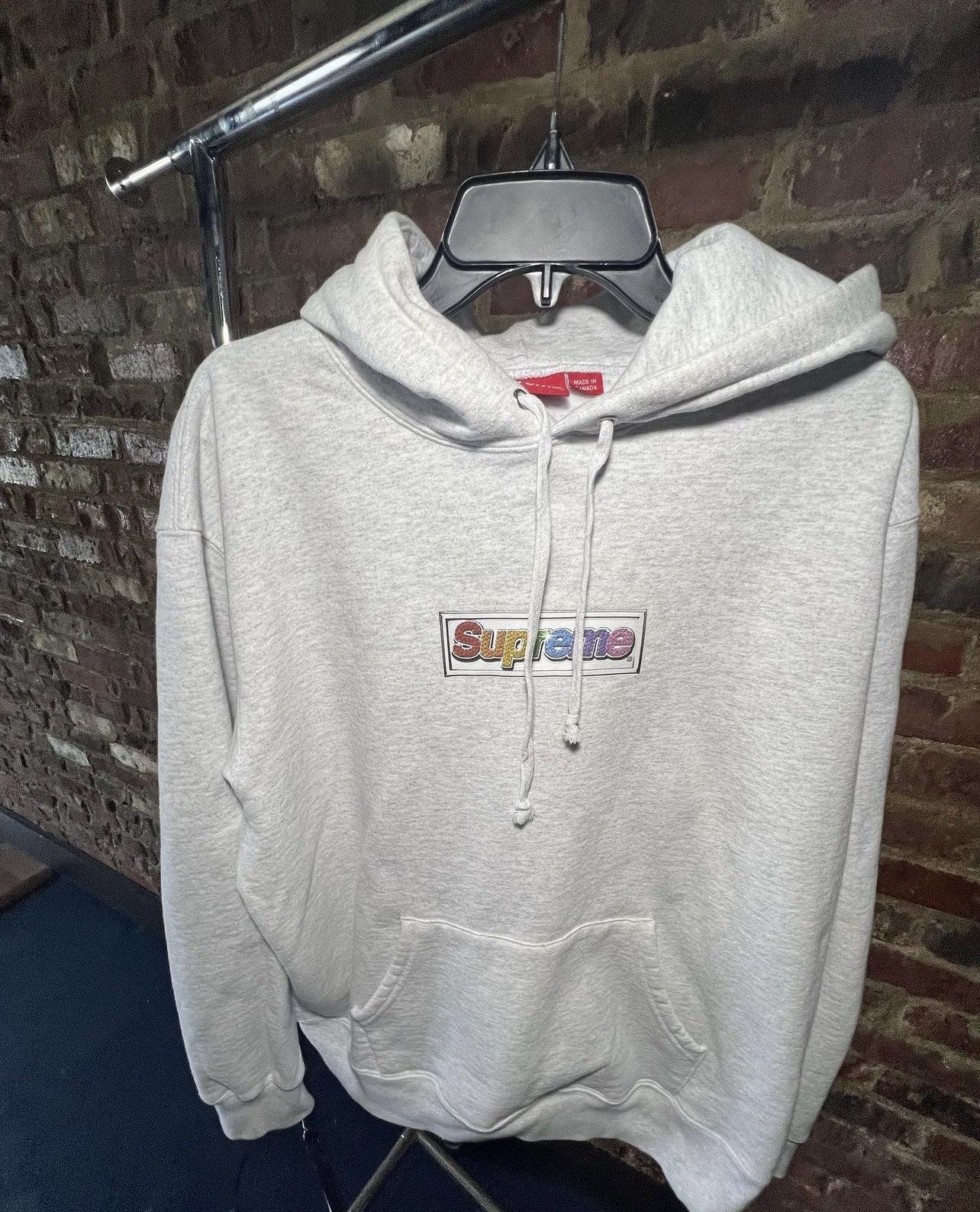 Supreme Supreme Bling Box Logo Hooded Sweatshirt Ash Grey | Grailed