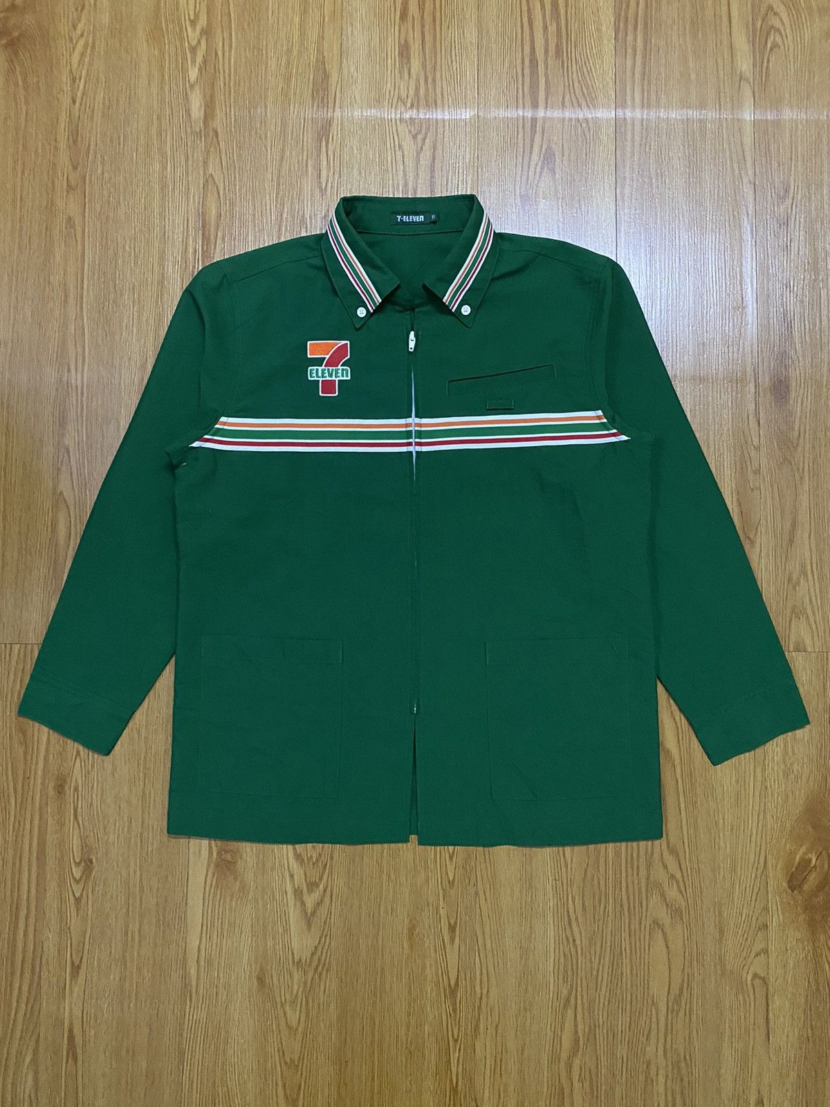 Vintage Vintage 7 Eleven Embroidery Logo Workwear Zipper Size US M / EU 48-50 / 2 - 1 Thumbnail
