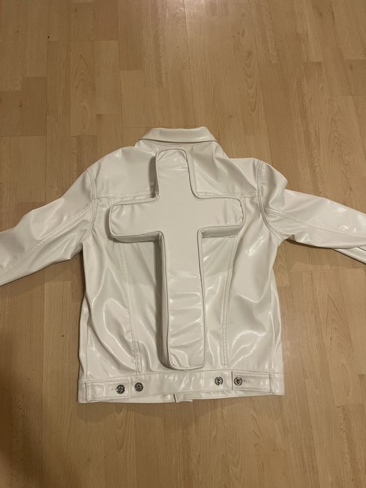 Seventh Heaven Faux Leather Cross Jacket - レザージャケット