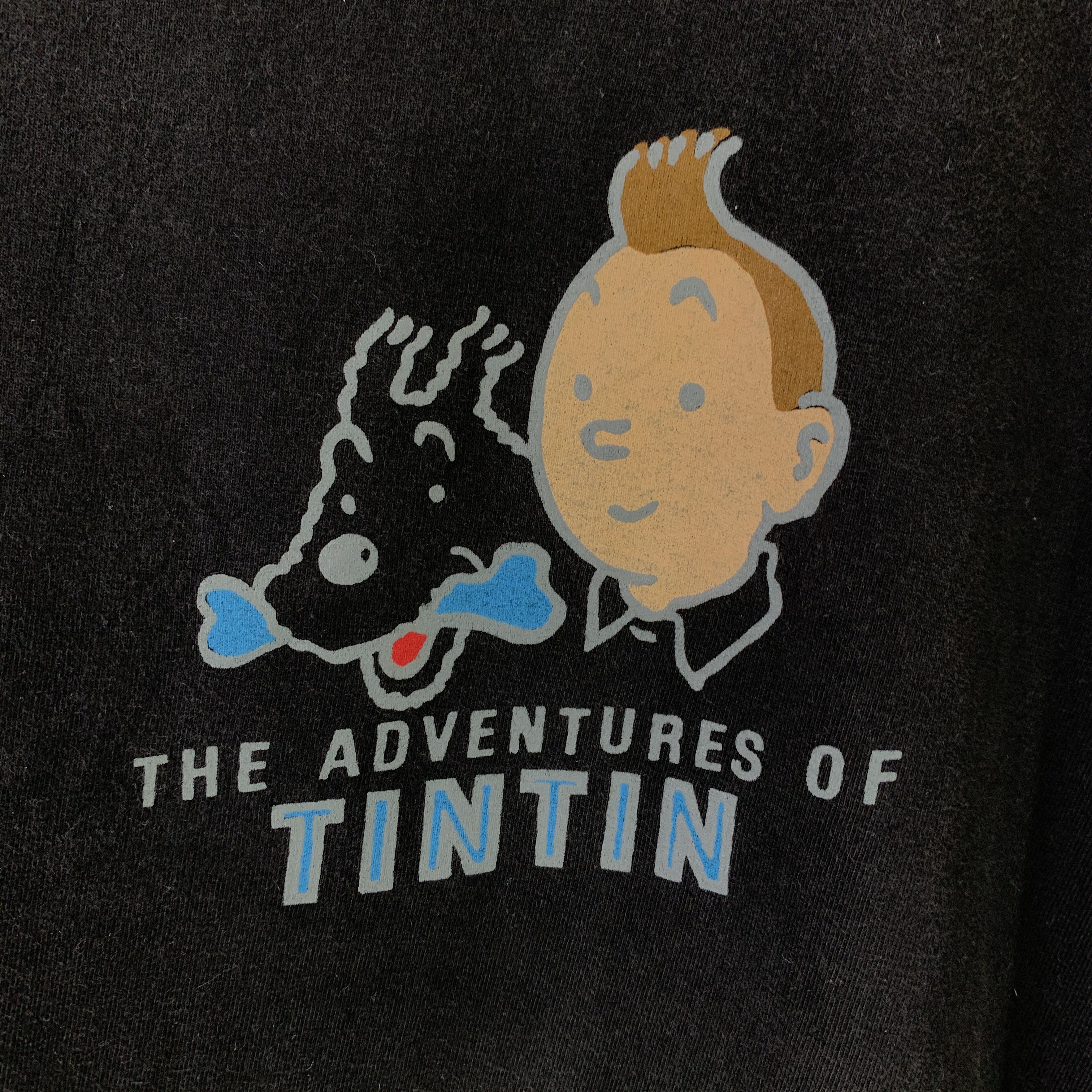 Vintage Herge The adventures of tintin vtg 90s bootleg promo shirt Size US XL / EU 56 / 4 - 3 Thumbnail
