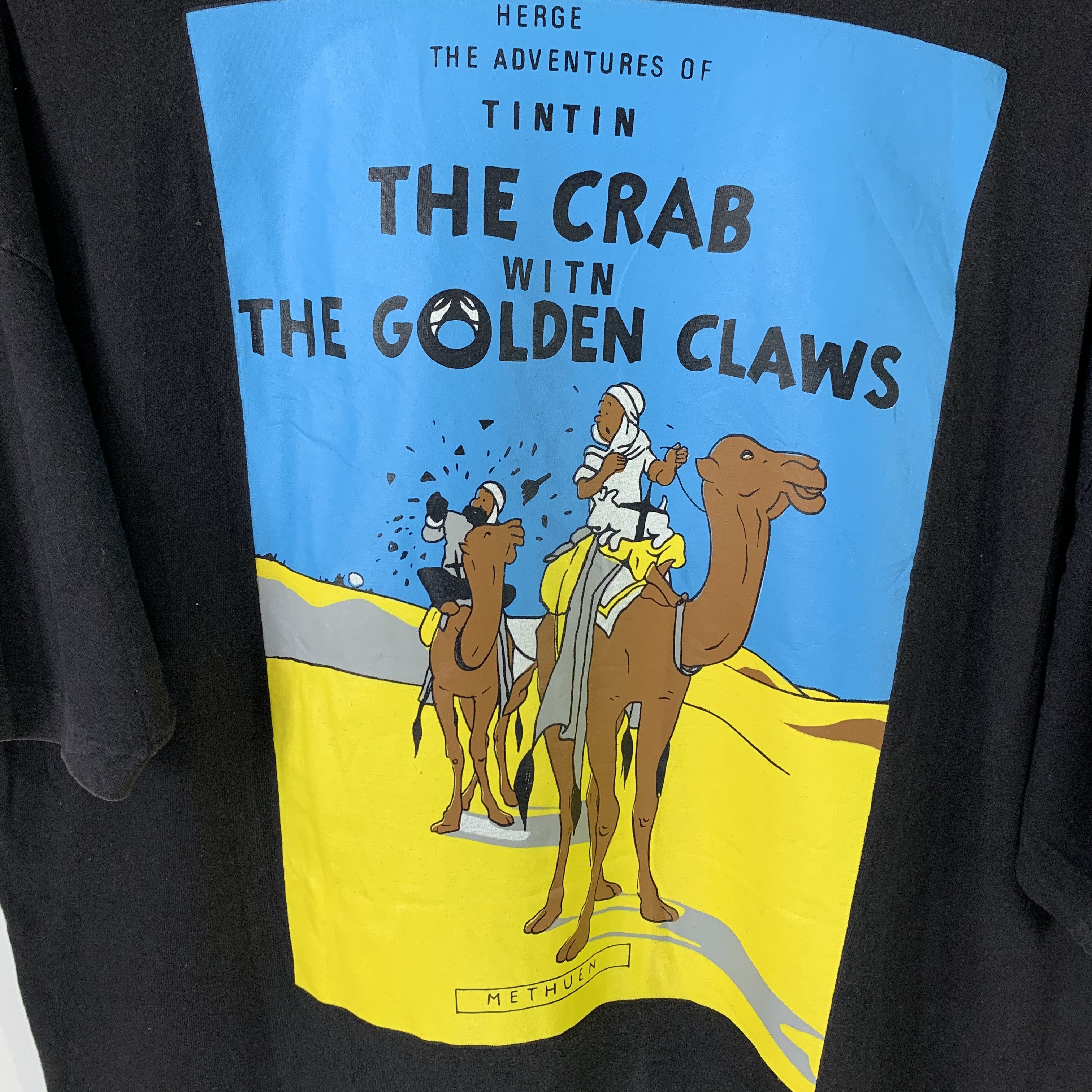 Vintage Herge The adventures of tintin vtg 90s bootleg promo shirt Size US XL / EU 56 / 4 - 5 Thumbnail