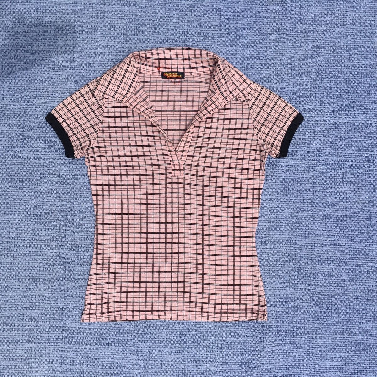 image of Hysteric Glamour x Vintage 90's Checker Top in Pink Checkers, Men's (Size Small)