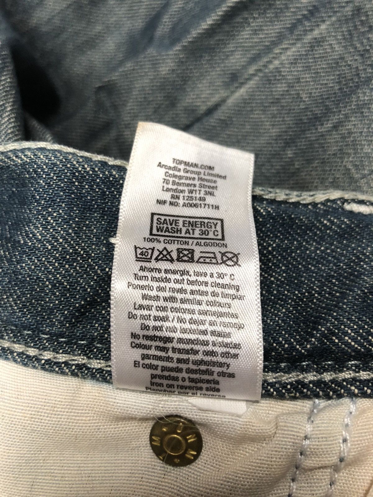 Topman TOP MAN DISSTRESSED CURVE DENIM NICE DESIGN Size US 32 / EU 48 - 13 Thumbnail