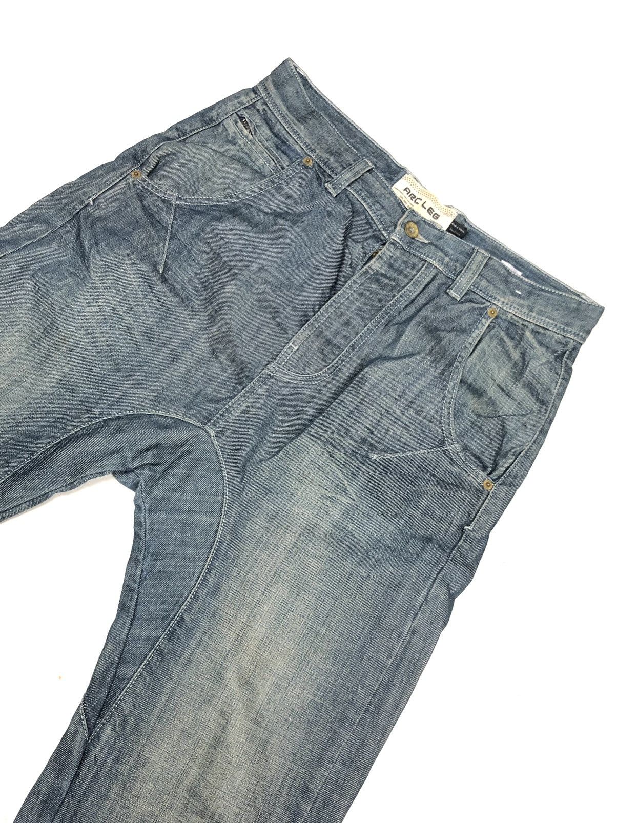 Topman TOP MAN DISSTRESSED CURVE DENIM NICE DESIGN Size US 32 / EU 48 - 4 Thumbnail