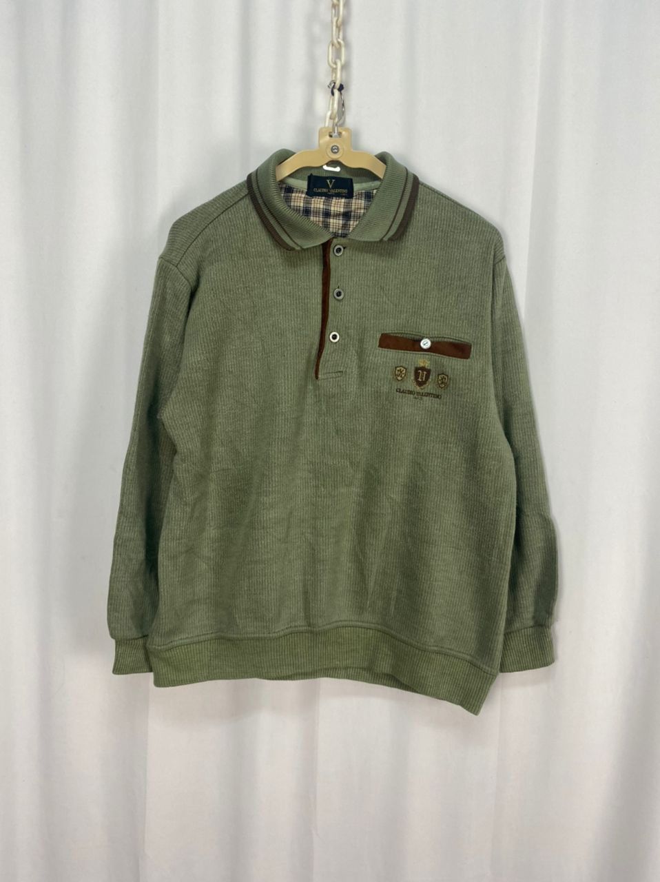 Other Claudio Valentino spellout polos sweatshirt Size US M / EU 48-50 / 2 - 7 Thumbnail