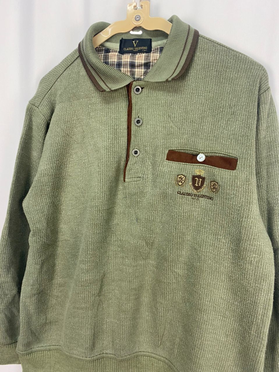 Other Claudio Valentino spellout polos sweatshirt Size US M / EU 48-50 / 2 - 5 Thumbnail