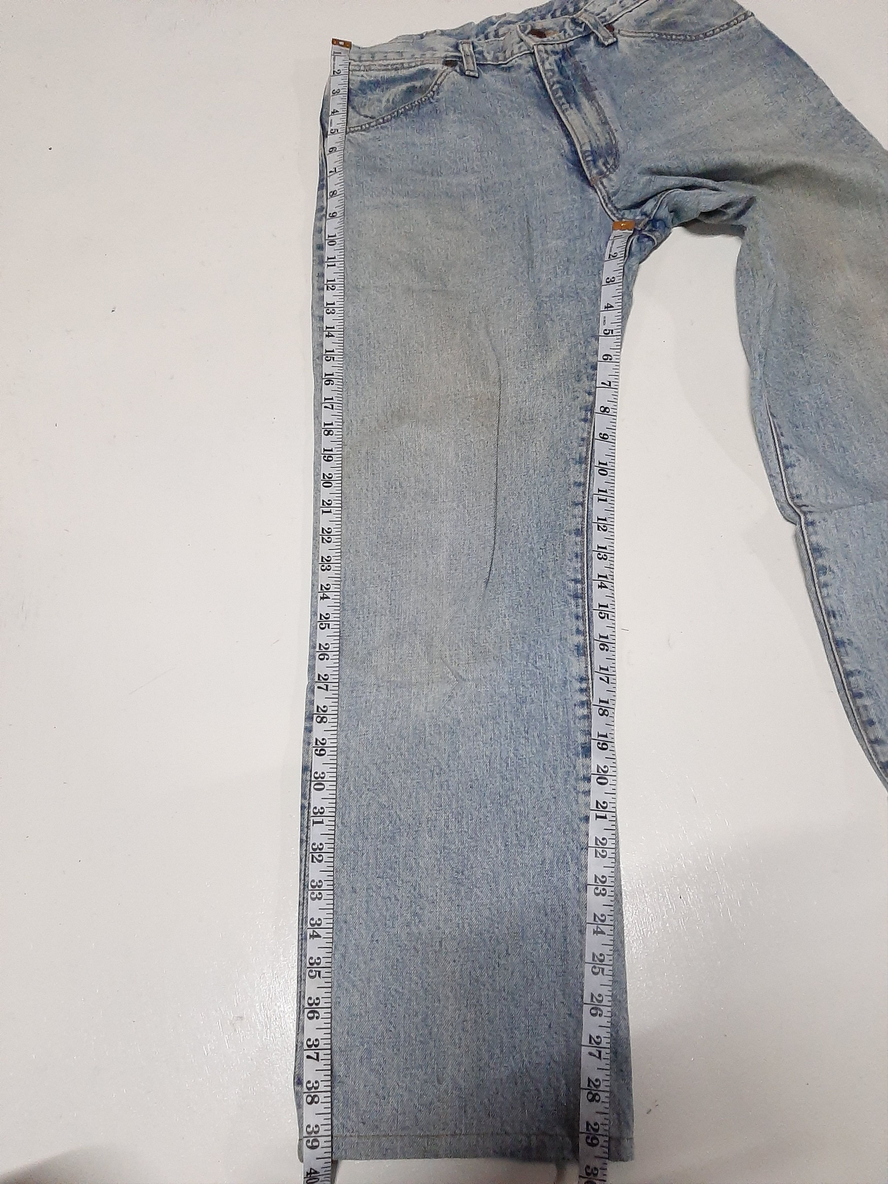Vintage × Wrangler VINTAGE WRANGLER BLUE BELL DISTRESSED SELVEDGE DENIM Size US 30 / EU 46 - 15 Thumbnail