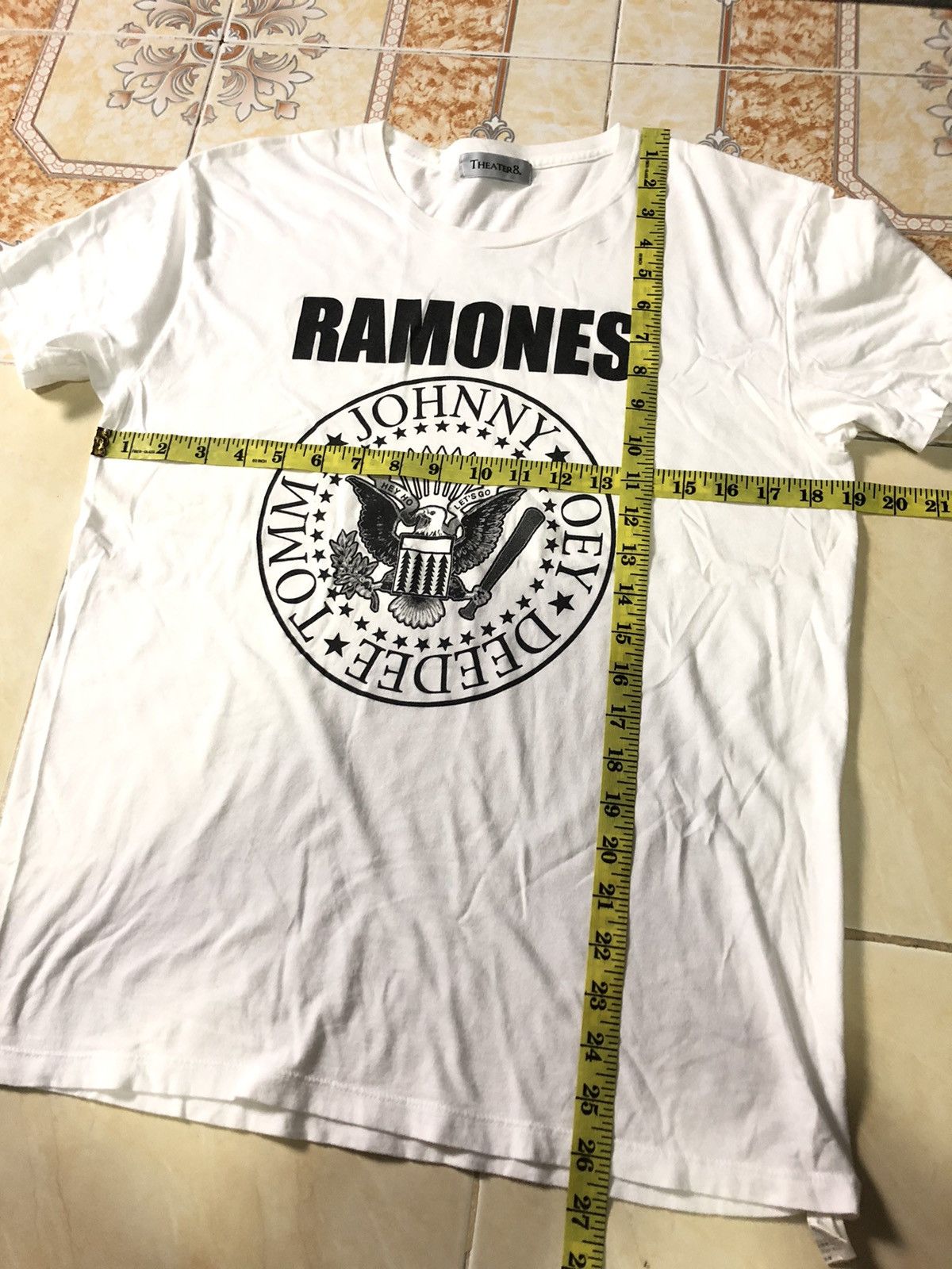 Band Tees × Japanese Brand RAMONES x THE STONE ROSES 2013 THEATER8 JAPANESE BRAND SHIRT Size US M / EU 48-50 / 2 - 7 Thumbnail
