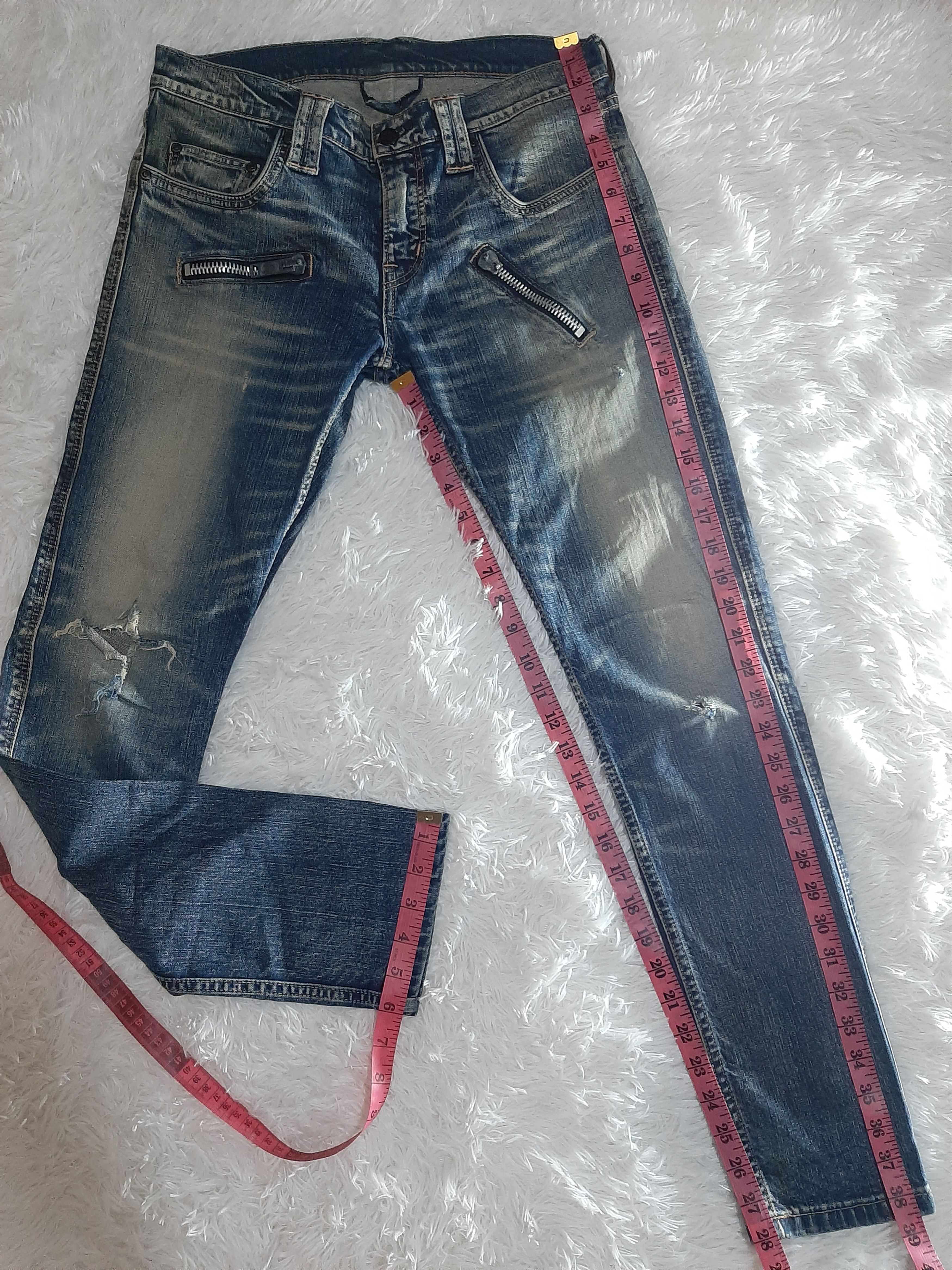 Japanese Brand × Seditionaries RNA DISTRESSED SKINNY FIT PUNK ZIPPER DENIM Size US 30 / EU 46 - 15 Thumbnail