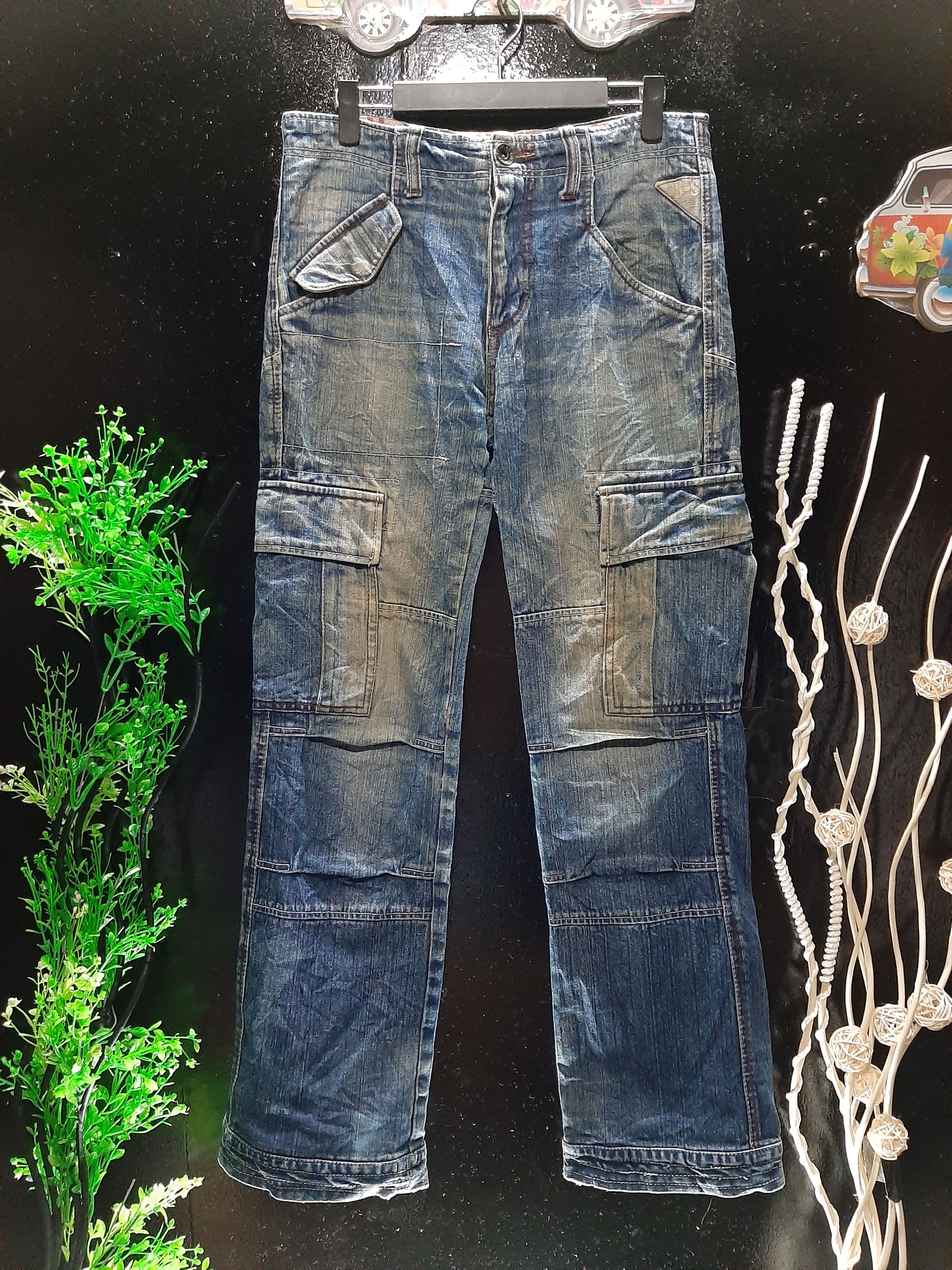 Japanese Brand × Vintage VINTAGE RUSTY B-S RAW LIMITED EDITION CARGO MULTI POCKET Size US 31 - 1 Thumbnail