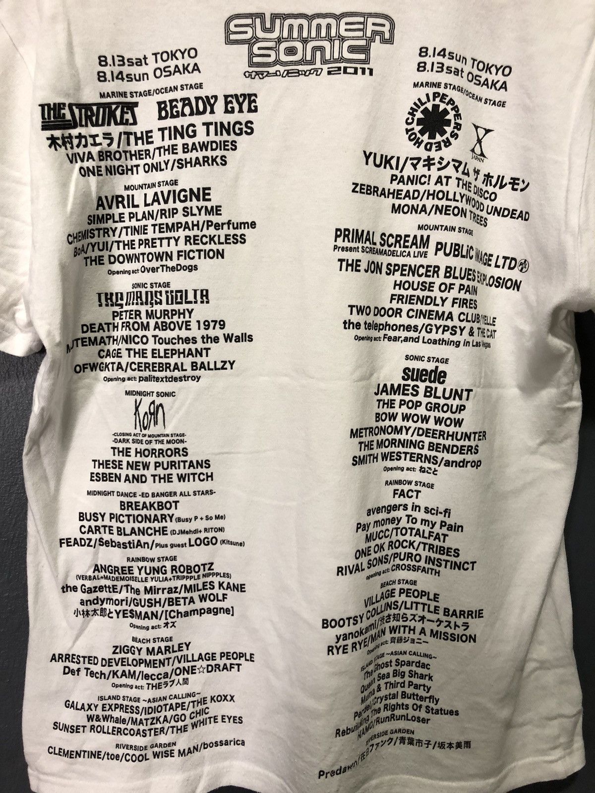 Band Tees VINTAGE SUMMER SONIC 2011 TOUR JAPAN TOKYO OSAKA SHIRT Size US S / EU 44-46 / 1 - 2 Thumbnail