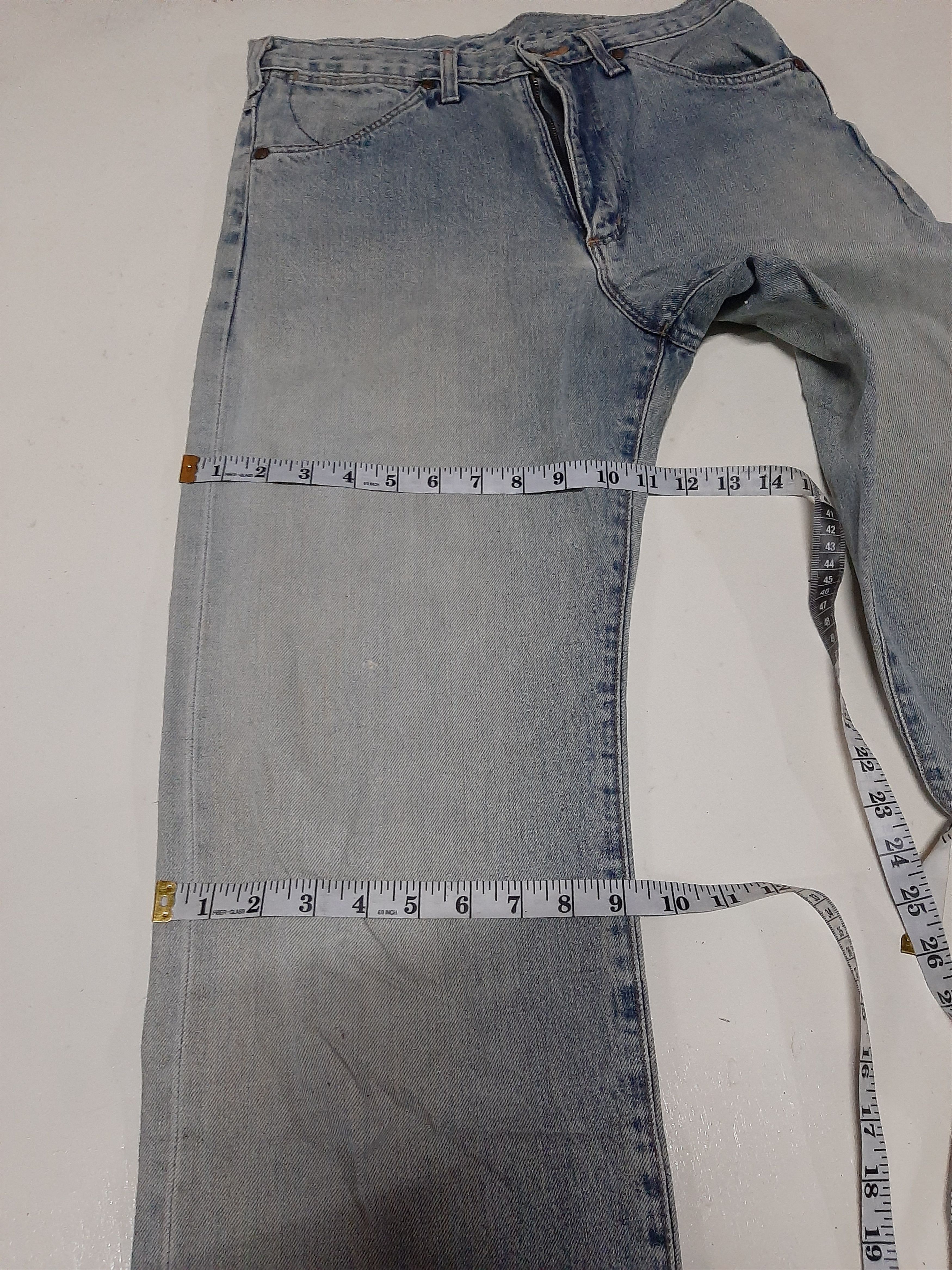 Vintage × Wrangler VINTAGE WRANGLER BLUE BELL DISTRESSED SELVEDGE DENIM Size US 30 / EU 46 - 18 Thumbnail