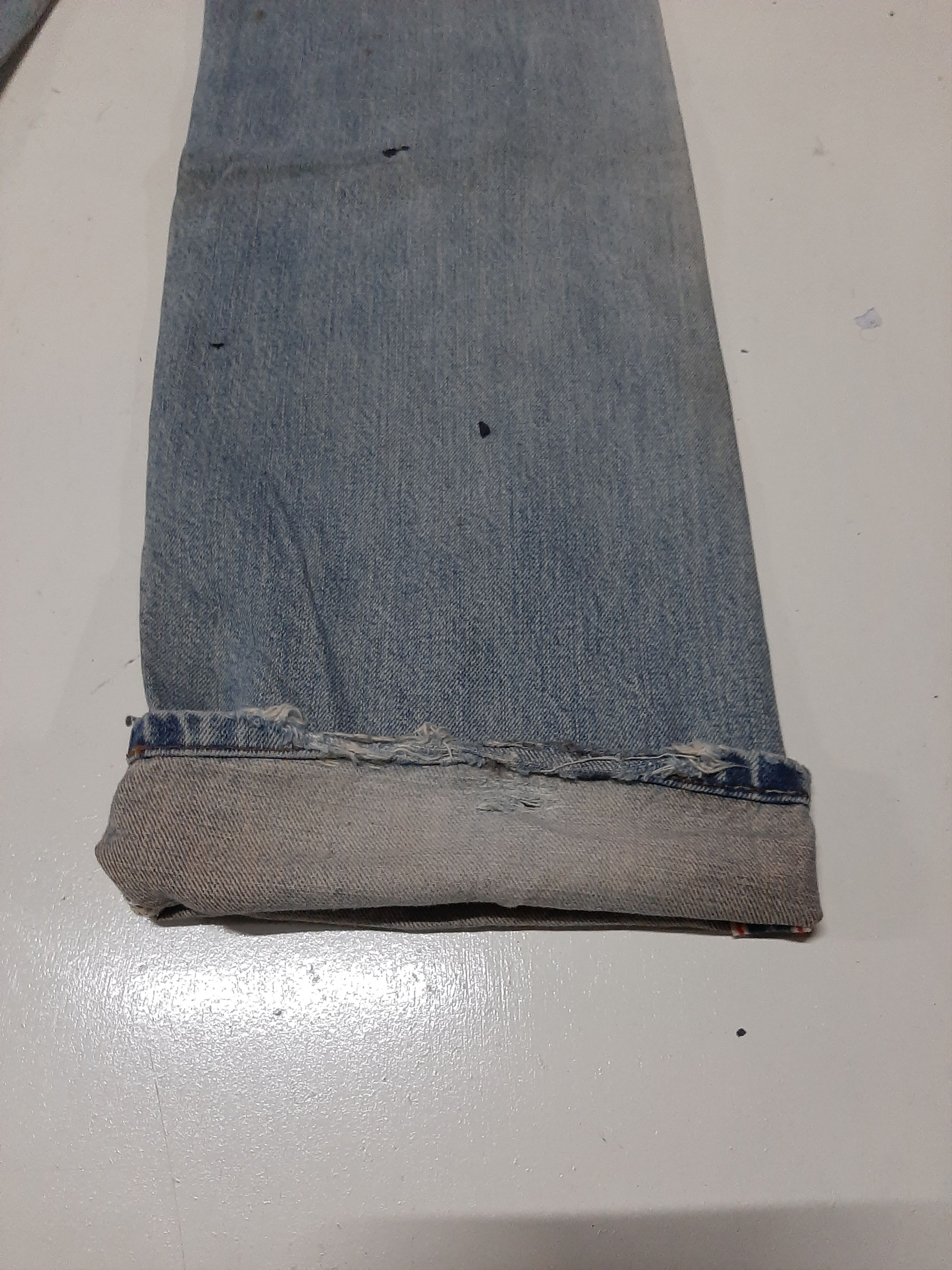 Vintage × Wrangler VINTAGE WRANGLER BLUE BELL DISTRESSED SELVEDGE DENIM Size US 30 / EU 46 - 14 Thumbnail