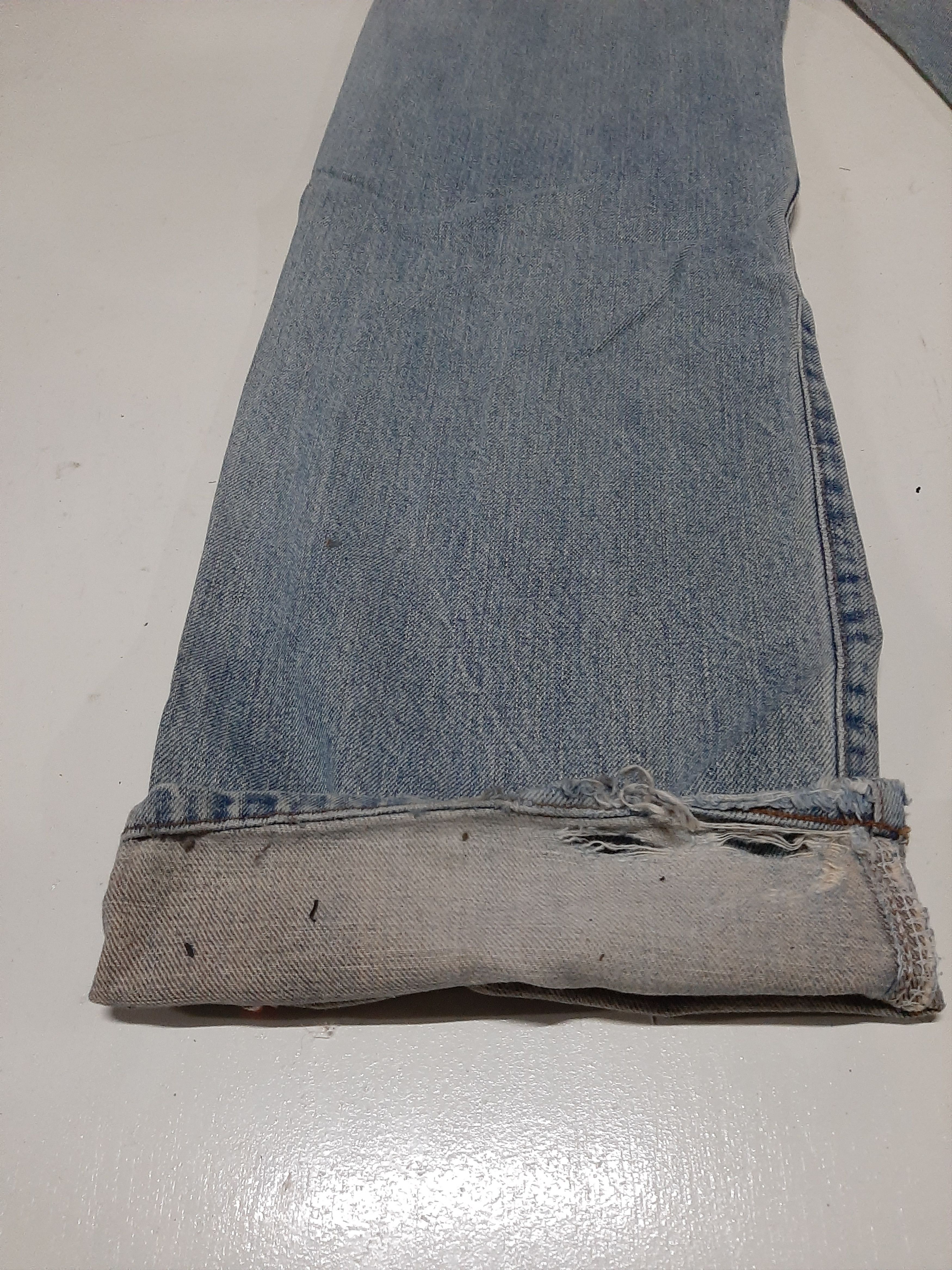 Vintage × Wrangler VINTAGE WRANGLER BLUE BELL DISTRESSED SELVEDGE DENIM Size US 30 / EU 46 - 16 Thumbnail