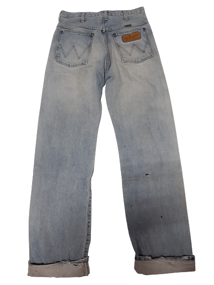 Vintage × Wrangler VINTAGE WRANGLER BLUE BELL DISTRESSED SELVEDGE DENIM Size US 30 / EU 46 - 2 Thumbnail