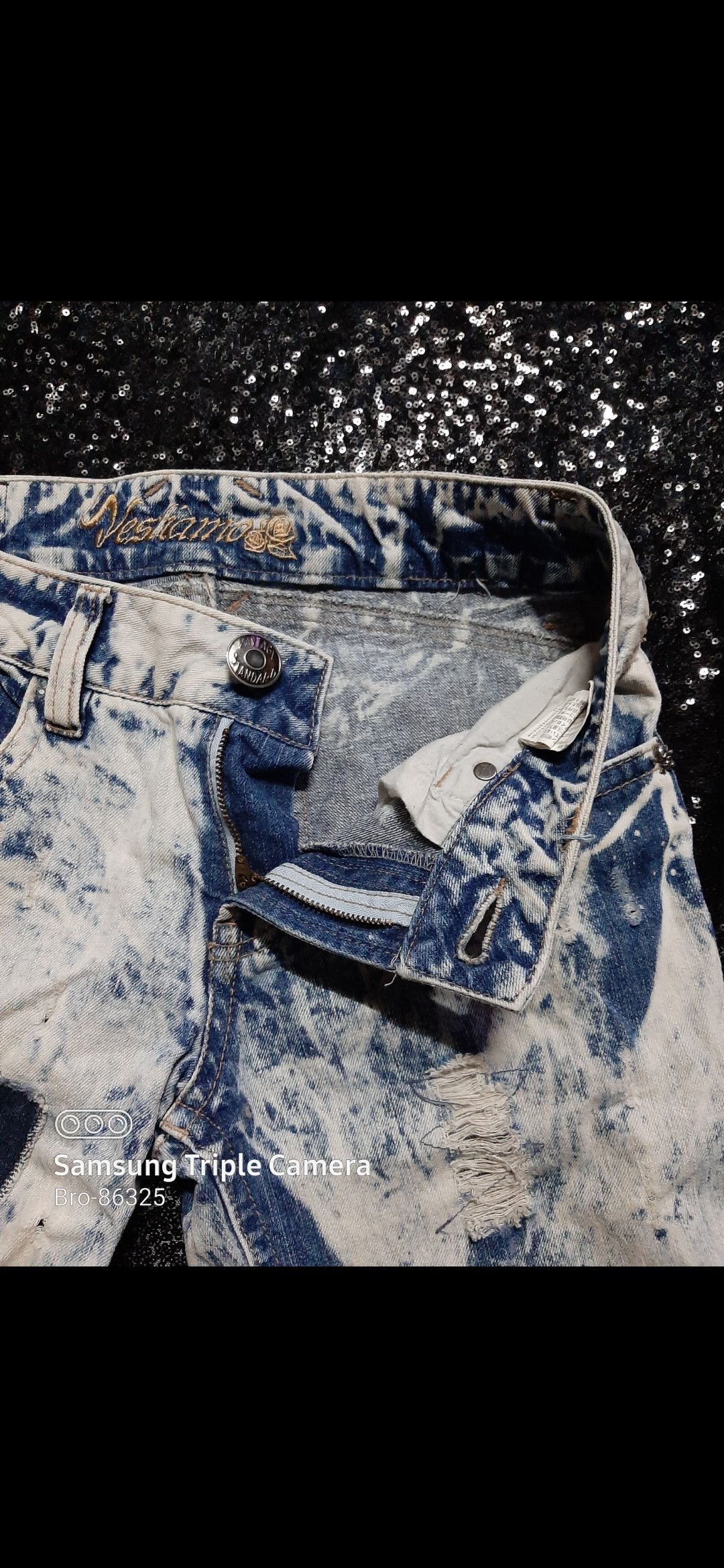 Japanese Brand VESLIAMO TYE DYE BORO PATCH WORK DISTRESSED DENIM Size US 30 / EU 46 - 4 Thumbnail