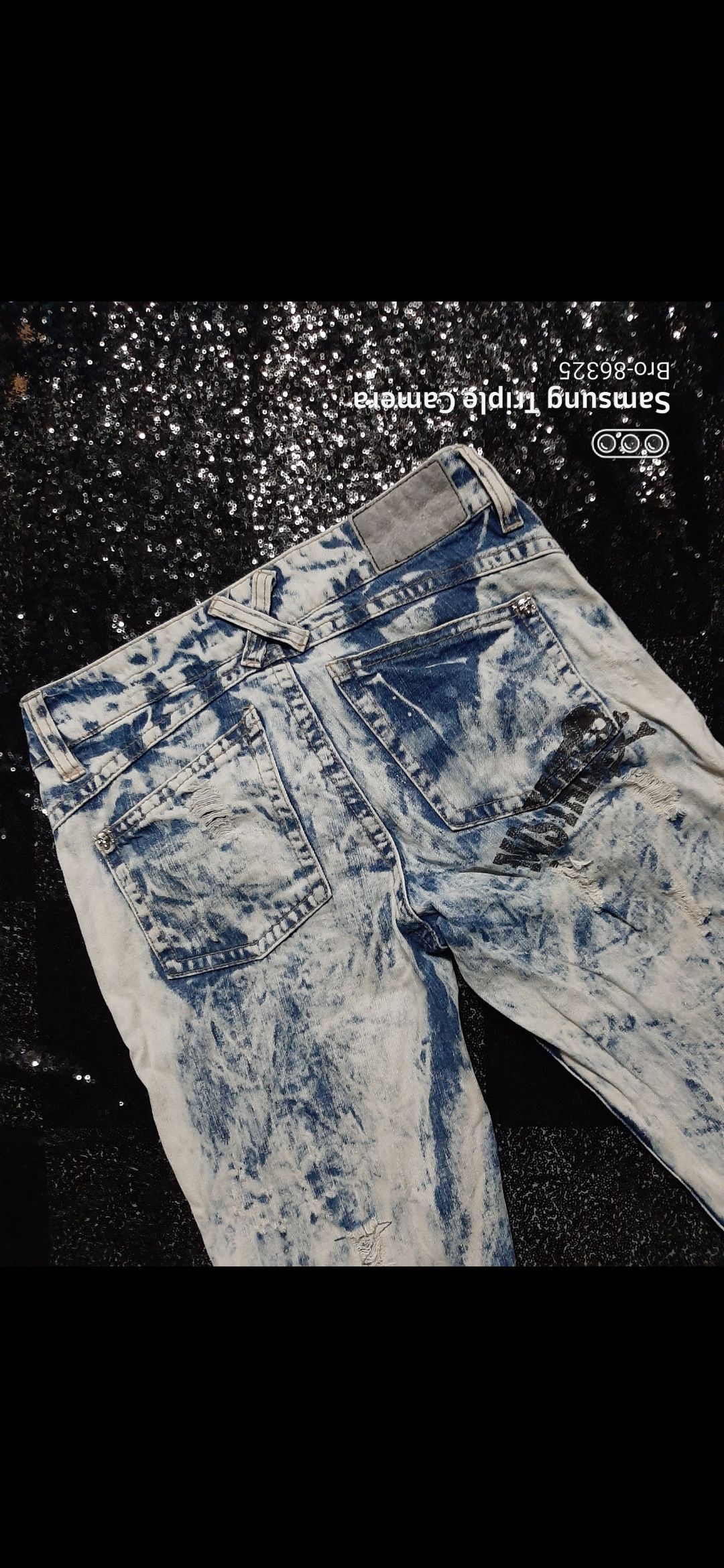 Japanese Brand VESLIAMO TYE DYE BORO PATCH WORK DISTRESSED DENIM Size US 30 / EU 46 - 7 Thumbnail
