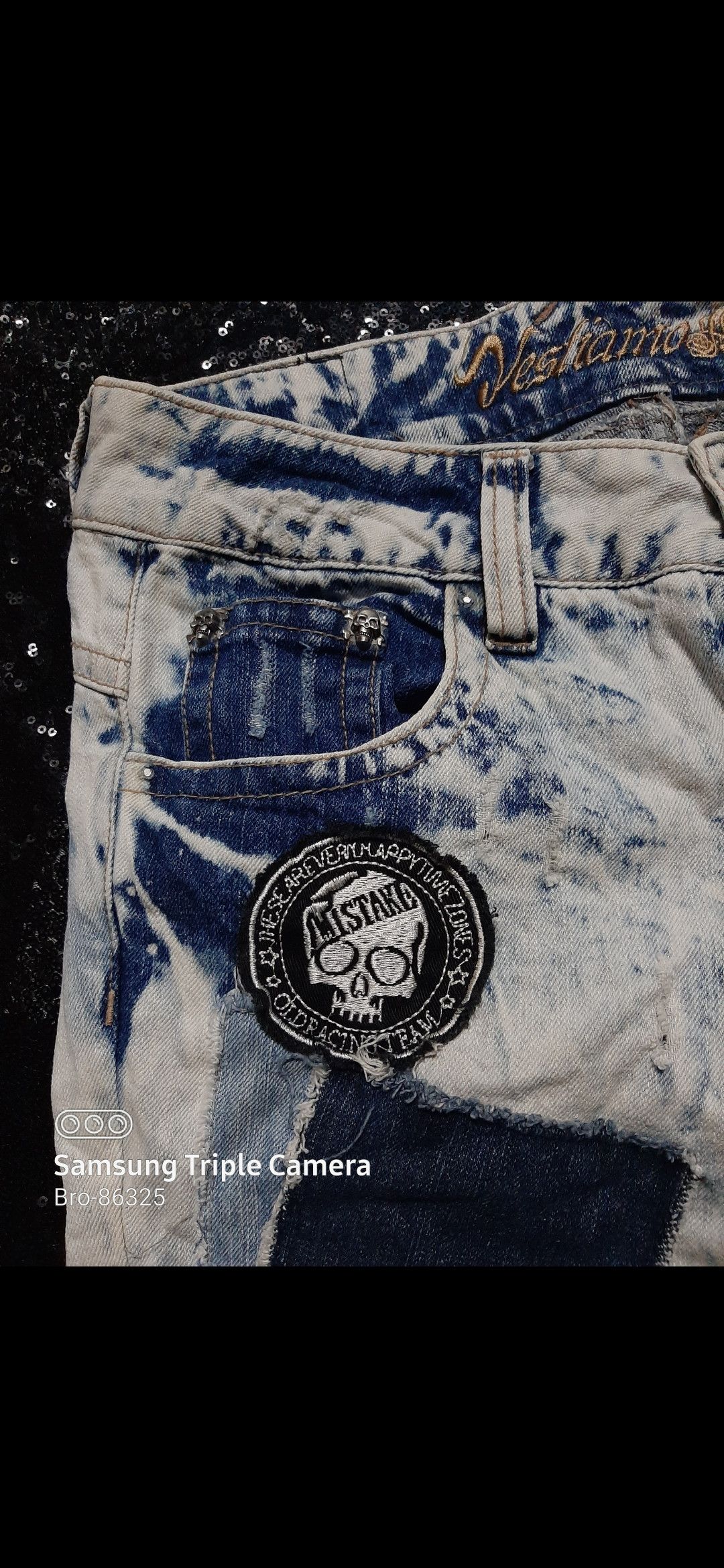 Japanese Brand VESLIAMO TYE DYE BORO PATCH WORK DISTRESSED DENIM Size US 30 / EU 46 - 3 Thumbnail