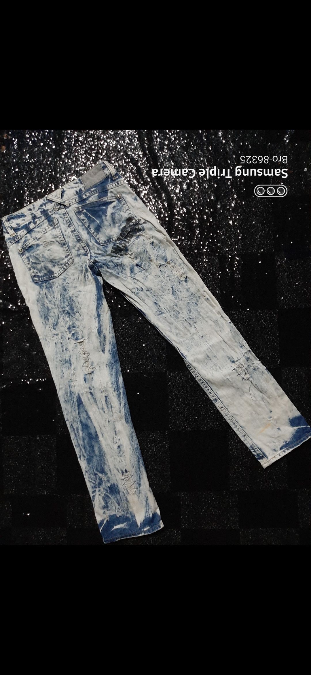 Japanese Brand VESLIAMO TYE DYE BORO PATCH WORK DISTRESSED DENIM Size US 30 / EU 46 - 6 Thumbnail