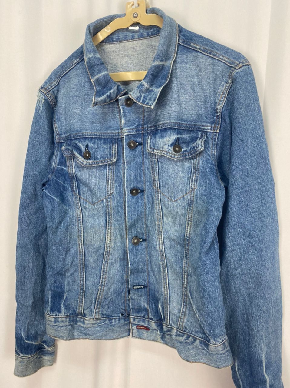 Japanese Brand Unbrand distressed denim jacket Size US S / EU 44-46 / 1 - 4 Thumbnail