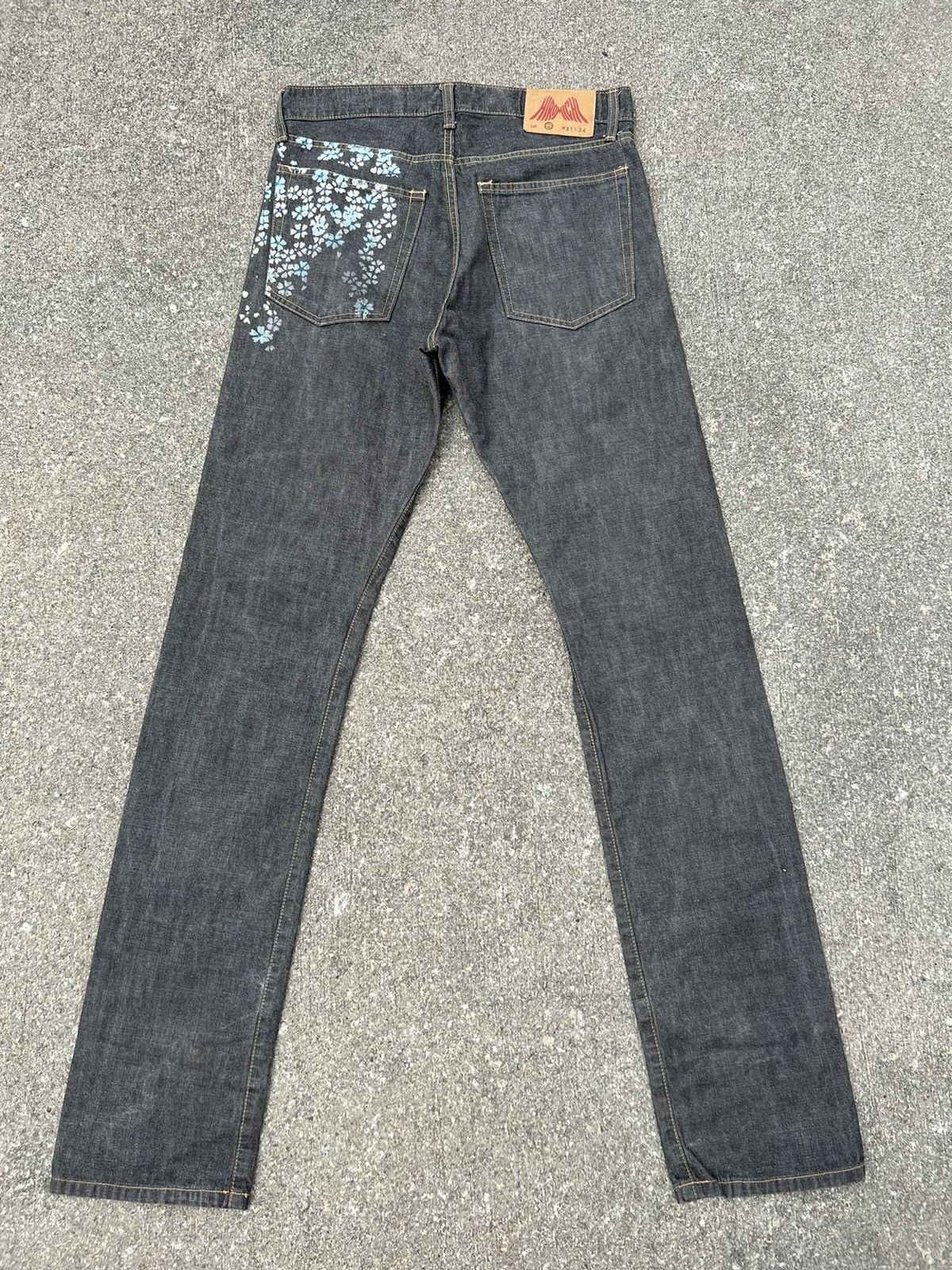 Vintage Hiromichi Nakano Made in Japan Printed Flower Denim Size US 31 - 5 Thumbnail