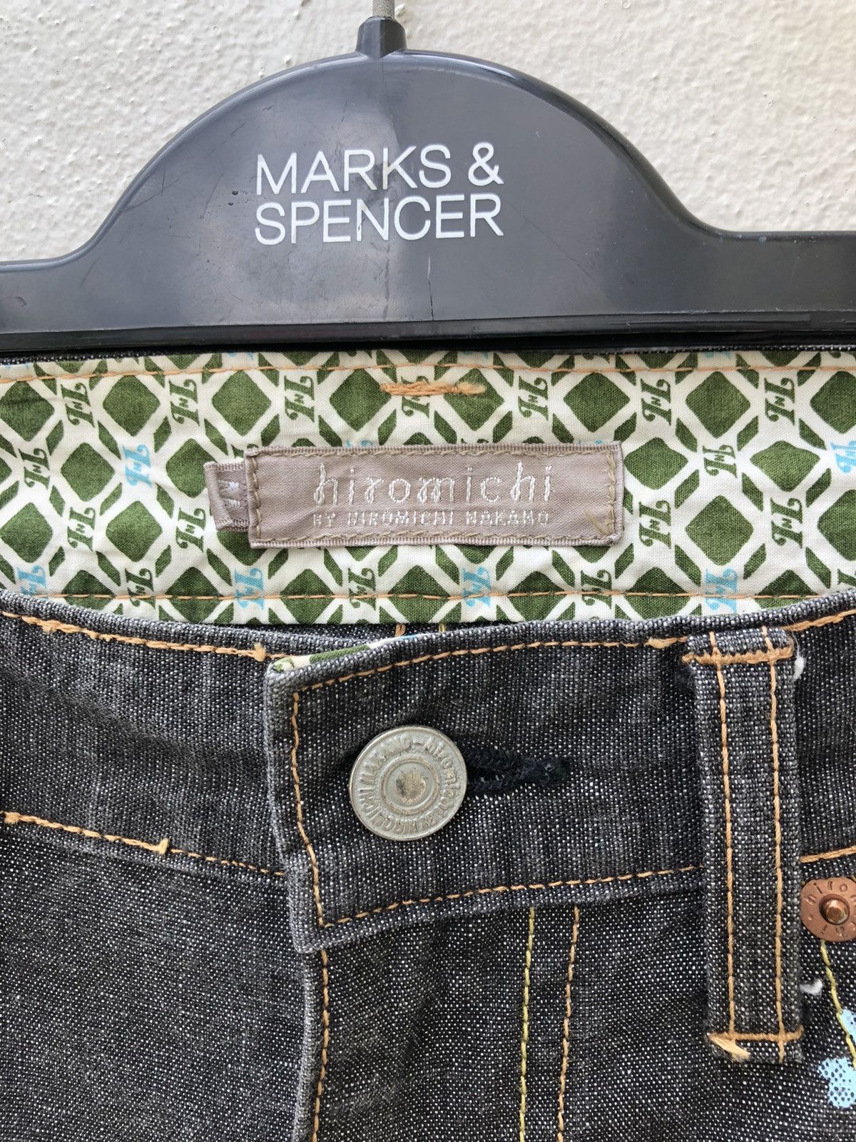 Vintage Hiromichi Nakano Made in Japan Printed Flower Denim Size US 31 - 8 Thumbnail