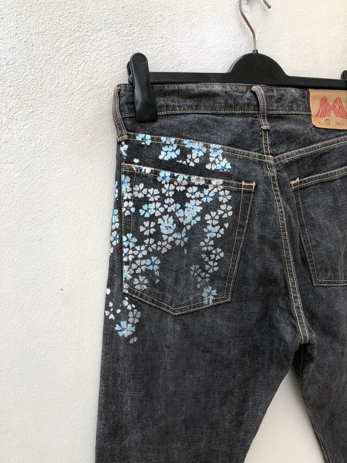 Vintage Hiromichi Nakano Made in Japan Printed Flower Denim Size US 31 - 15 Thumbnail