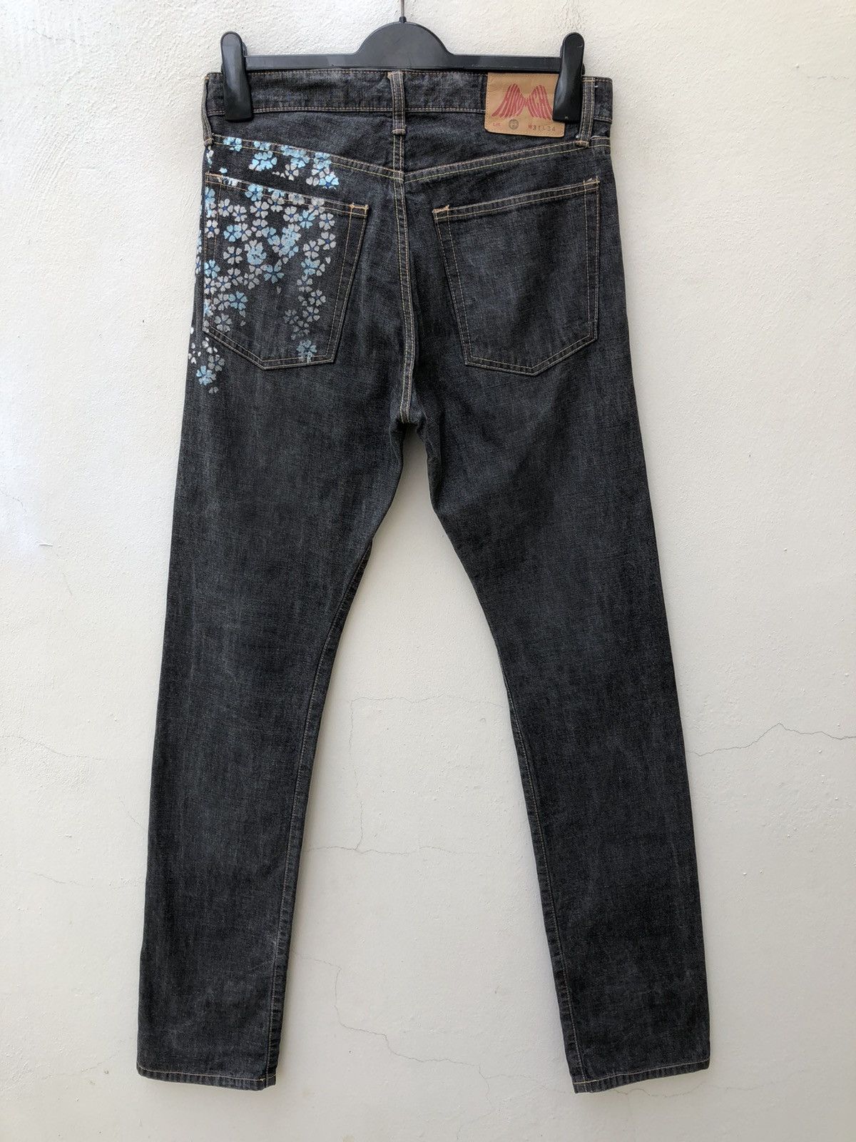 Vintage Hiromichi Nakano Made in Japan Printed Flower Denim Size US 31 - 13 Thumbnail