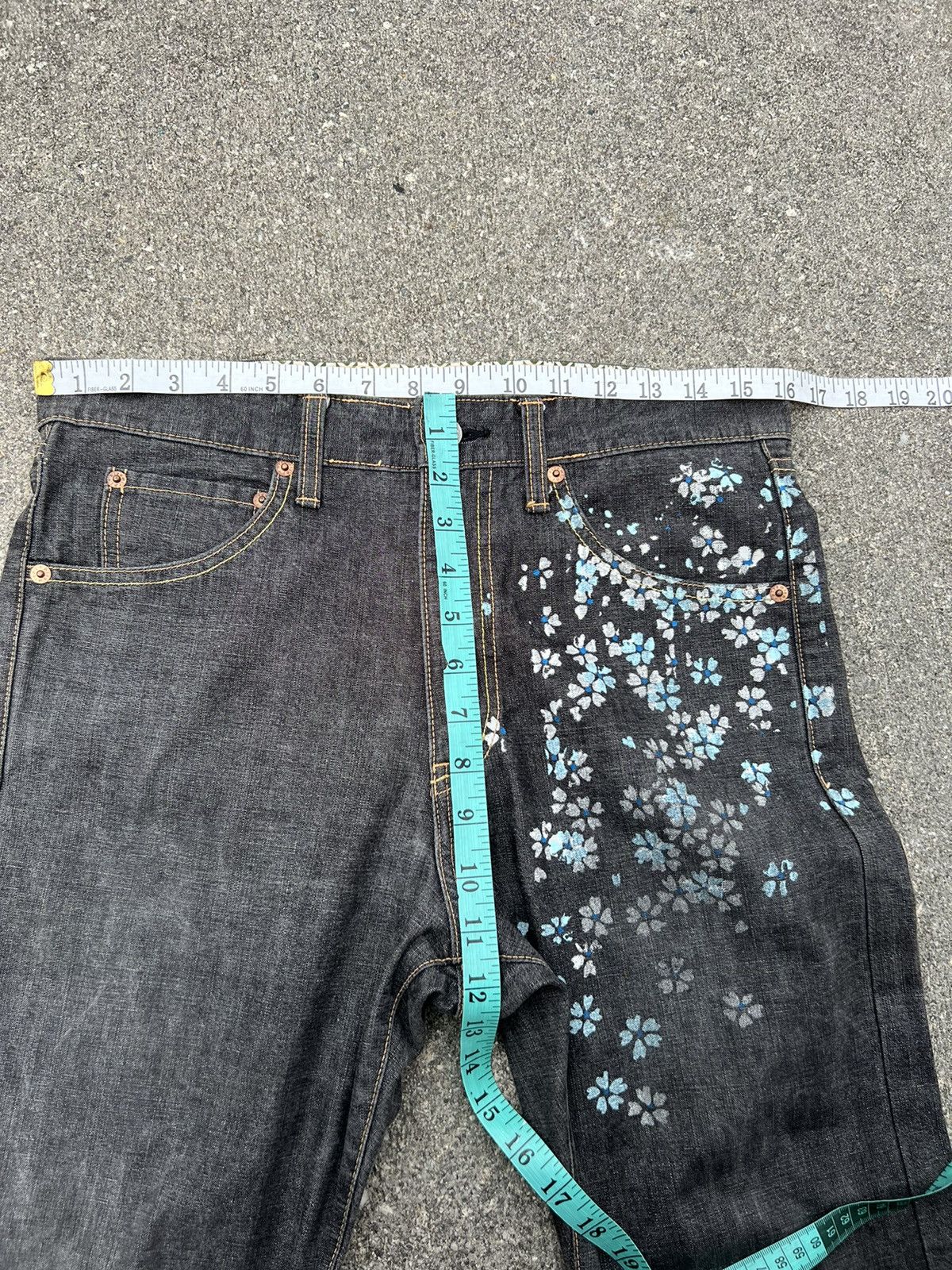 Vintage Hiromichi Nakano Made in Japan Printed Flower Denim Size US 31 - 2 Thumbnail