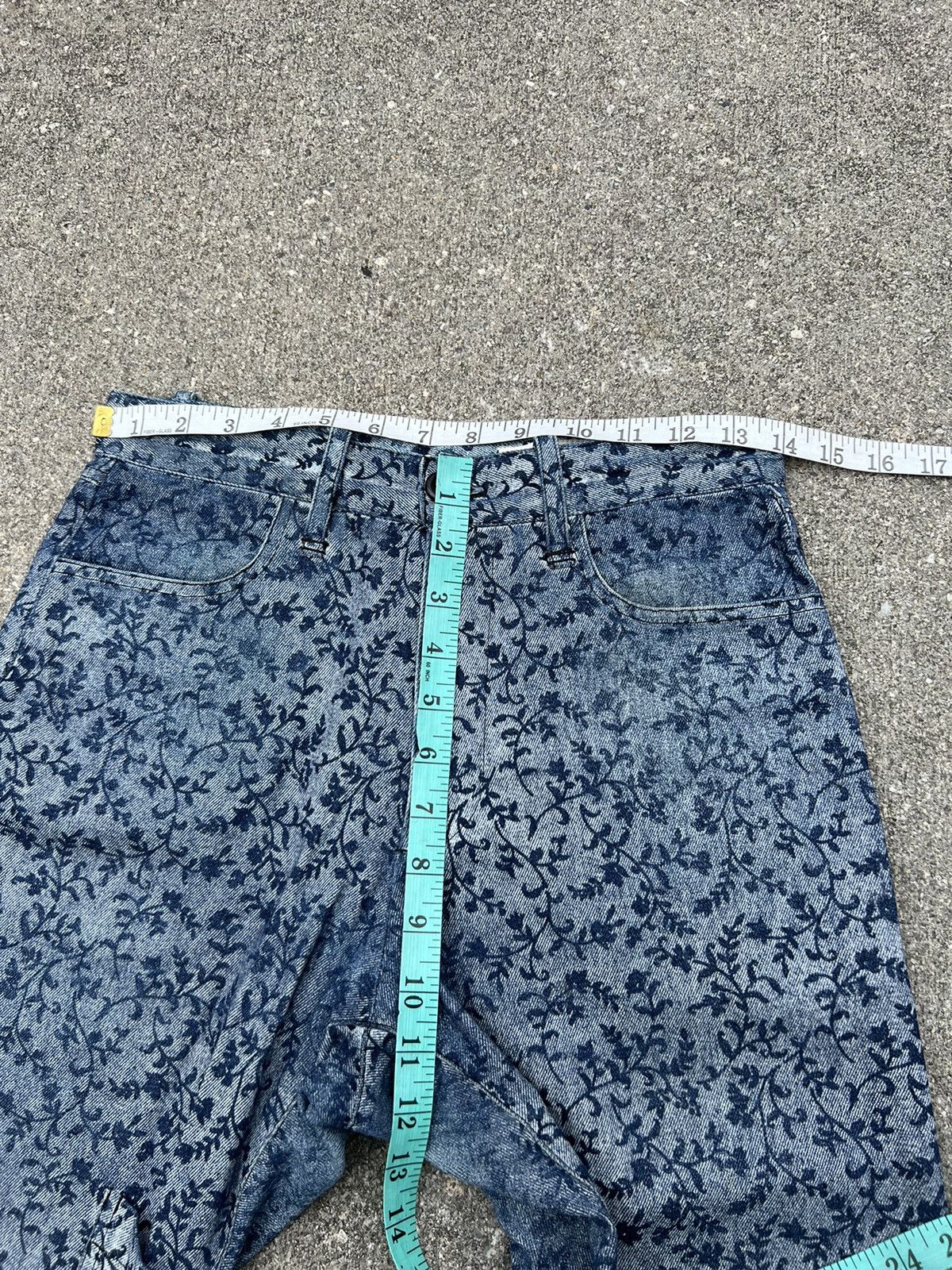 Beams Japan Vintage GIGANT Japan 11 Pocket Floral Denim Cropped Jeans Size US 28 / EU 44 - 2 Thumbnail