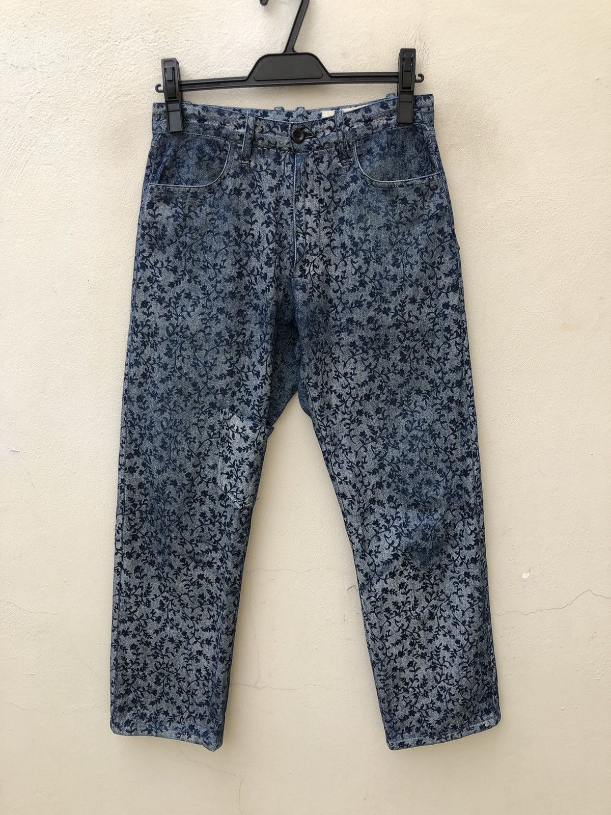 Beams Japan Vintage GIGANT Japan 11 Pocket Floral Denim Cropped Jeans Size US 28 / EU 44 - 6 Thumbnail
