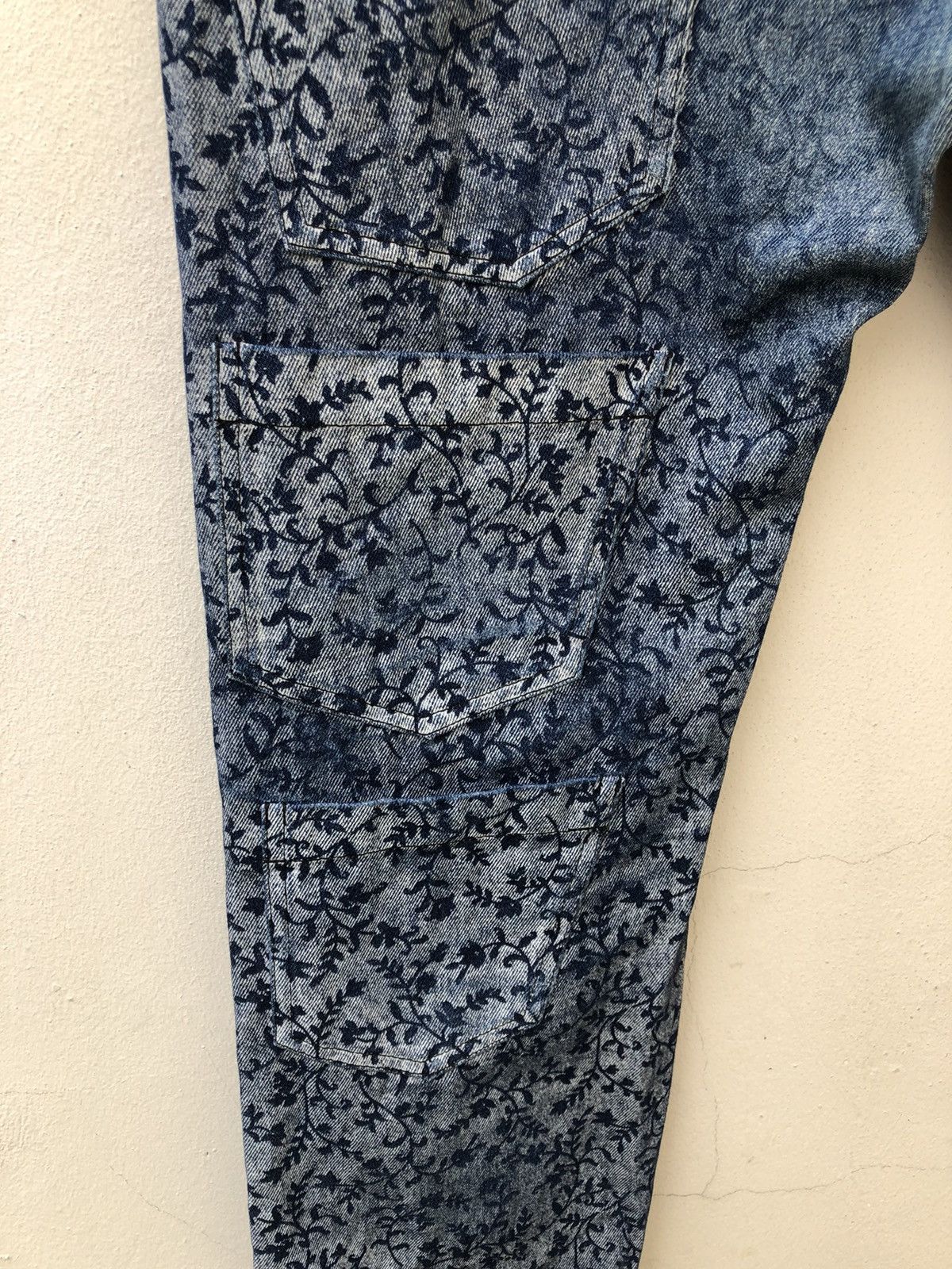 Beams Japan Vintage GIGANT Japan 11 Pocket Floral Denim Cropped Jeans Size US 28 / EU 44 - 16 Thumbnail