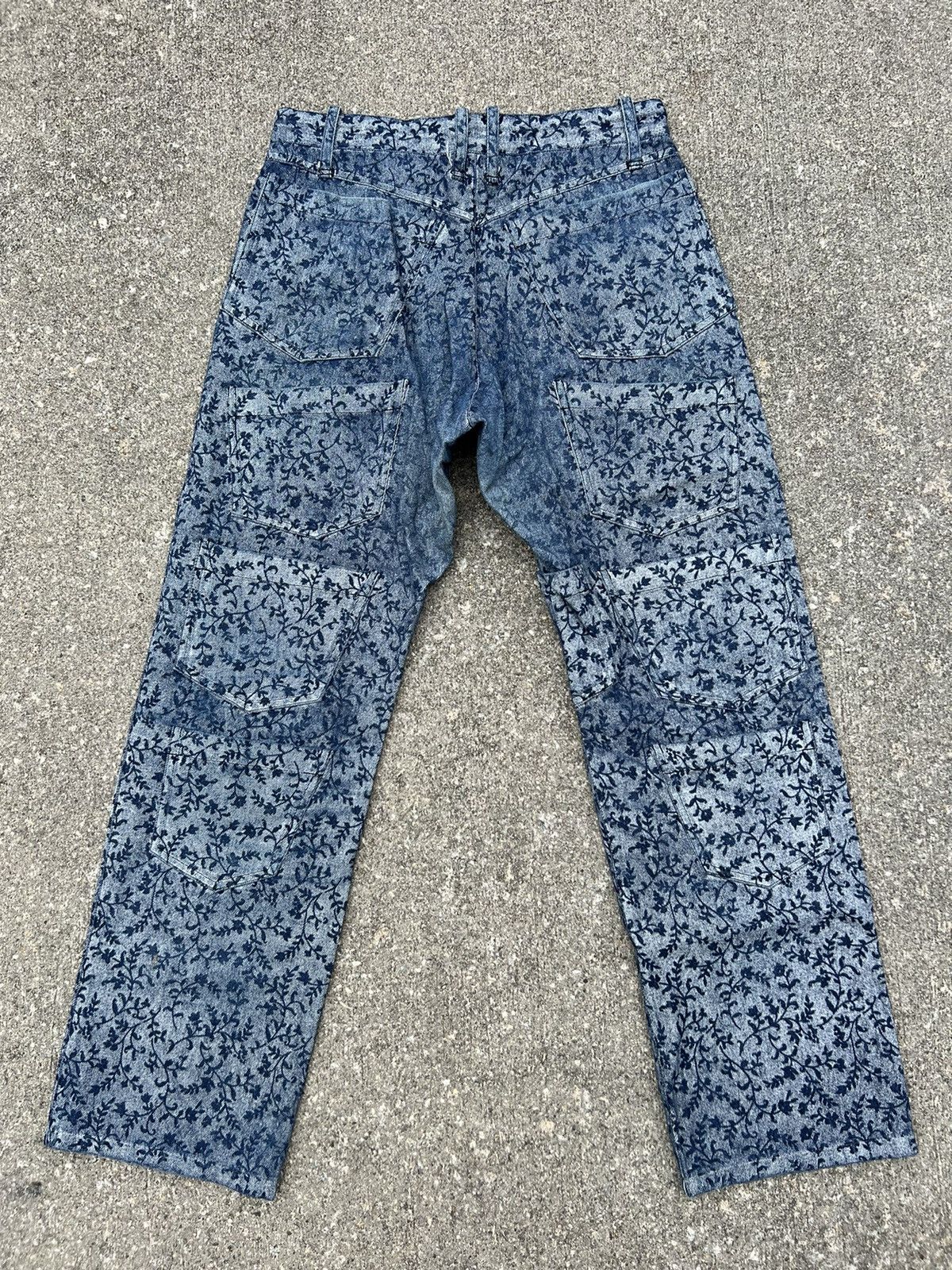 Beams Japan Vintage GIGANT Japan 11 Pocket Floral Denim Cropped Jeans Size US 28 / EU 44 - 5 Thumbnail