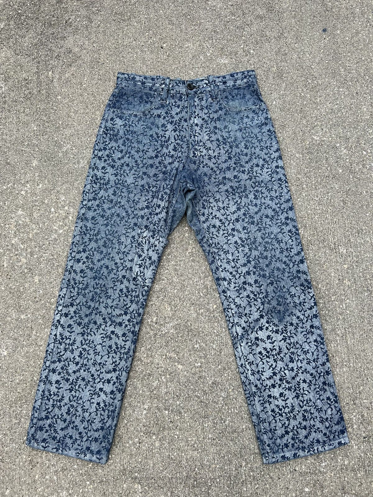 Beams Japan Vintage GIGANT Japan 11 Pocket Floral Denim Cropped Jeans Size US 28 / EU 44 - 1 Thumbnail
