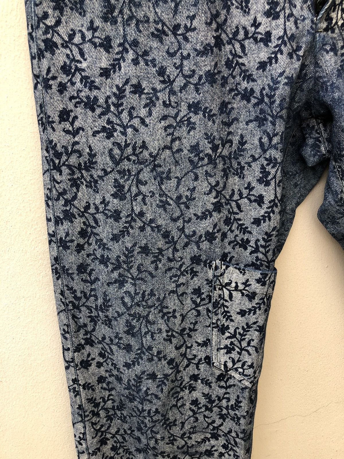 Beams Japan Vintage GIGANT Japan 11 Pocket Floral Denim Cropped Jeans Size US 28 / EU 44 - 8 Thumbnail