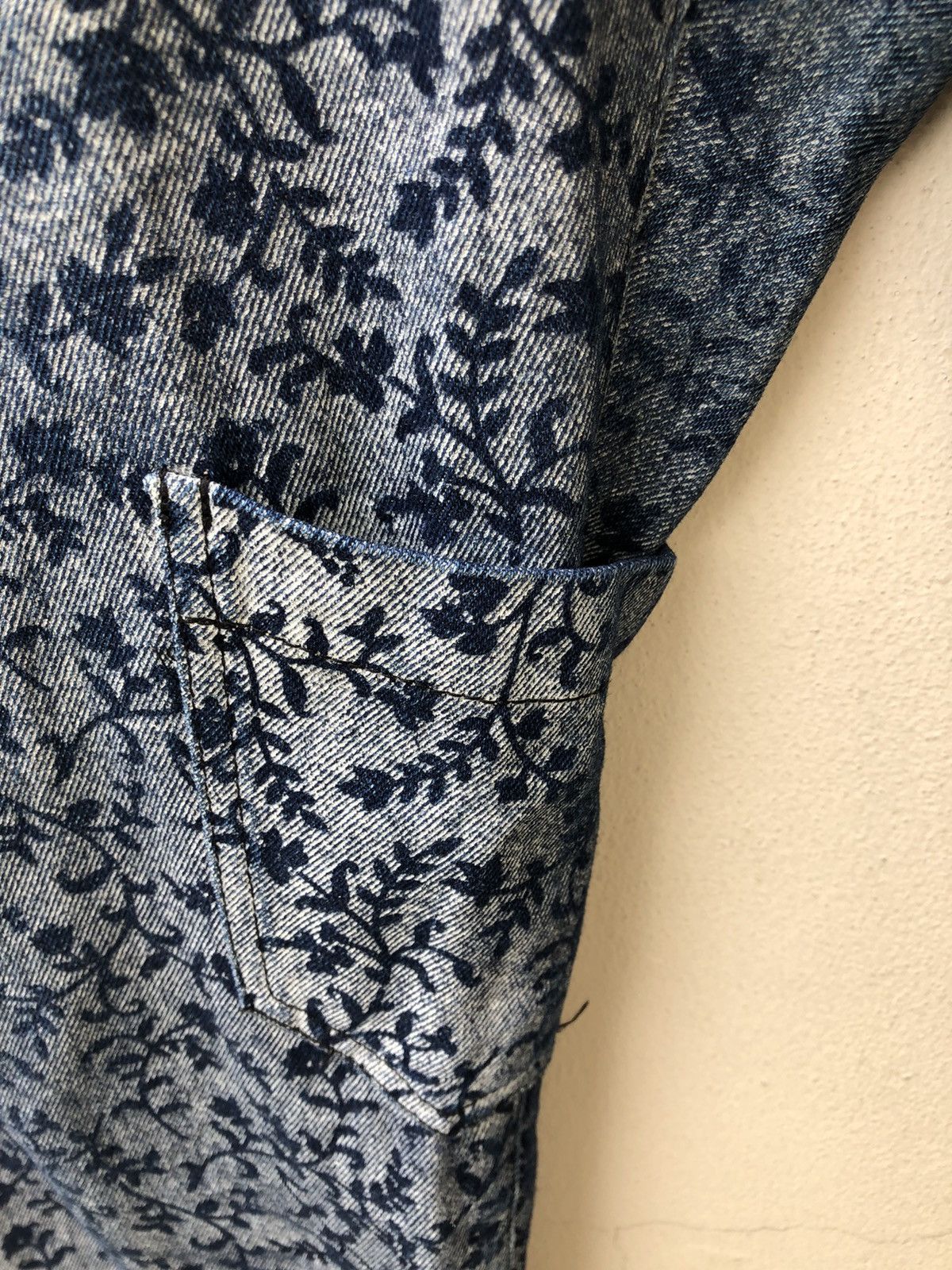 Beams Japan Vintage GIGANT Japan 11 Pocket Floral Denim Cropped Jeans Size US 28 / EU 44 - 9 Thumbnail